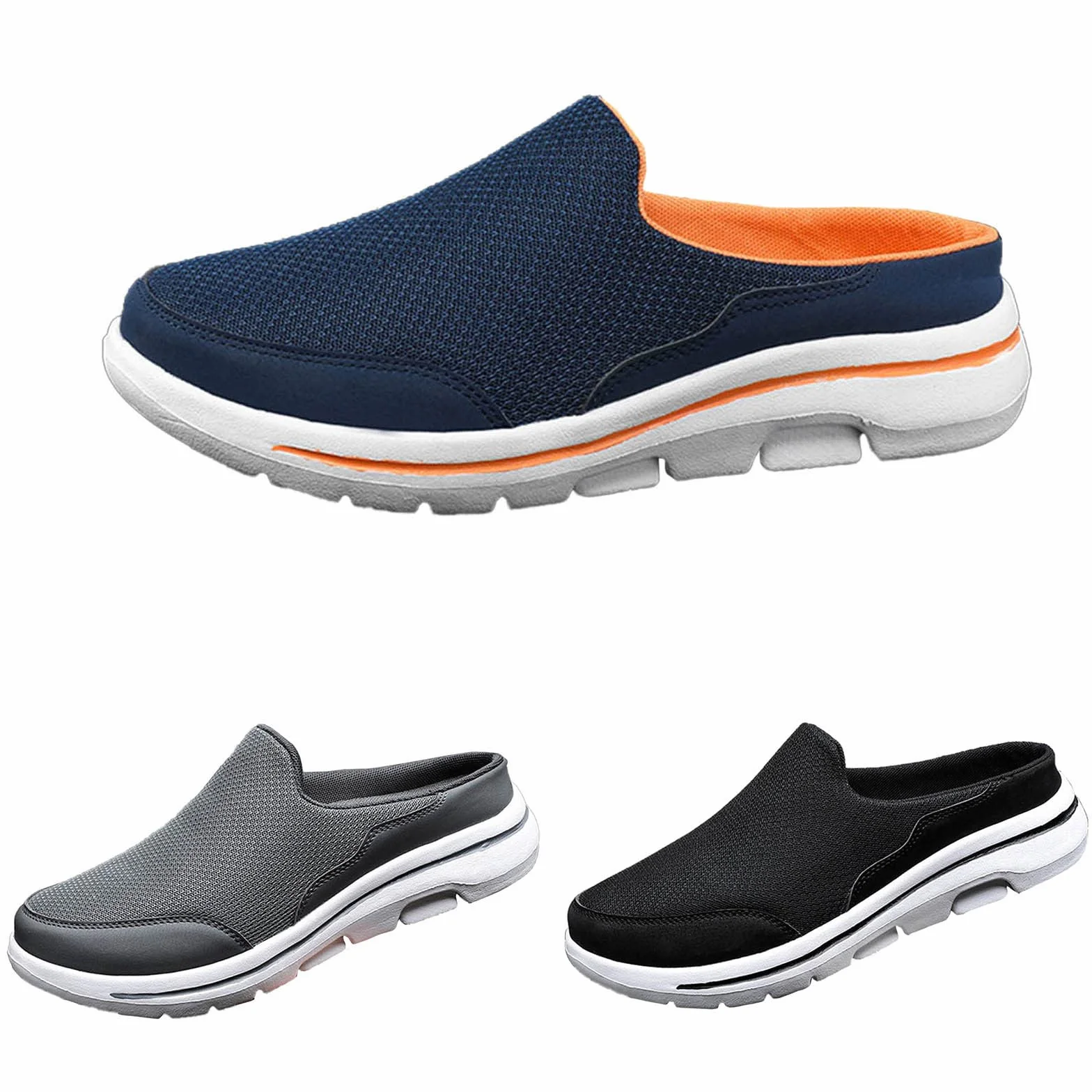 Mules da uomo in rete traspirante slip on antiscivolo scarpe da passeggio