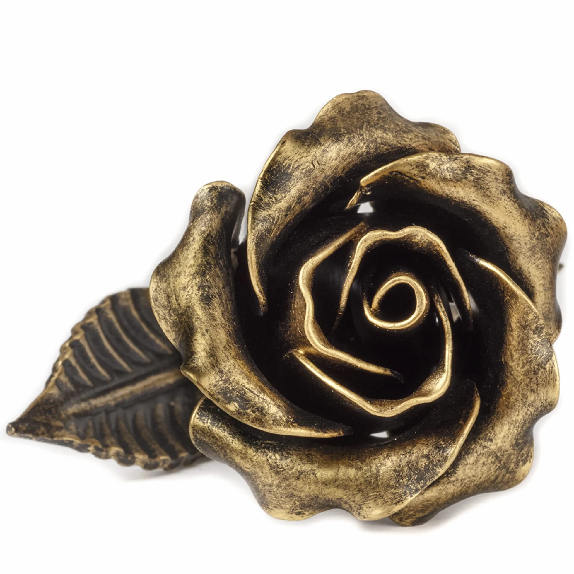 Fatto a Mano Rosa Eterna Ferro Battuto Oro Dono Speciale