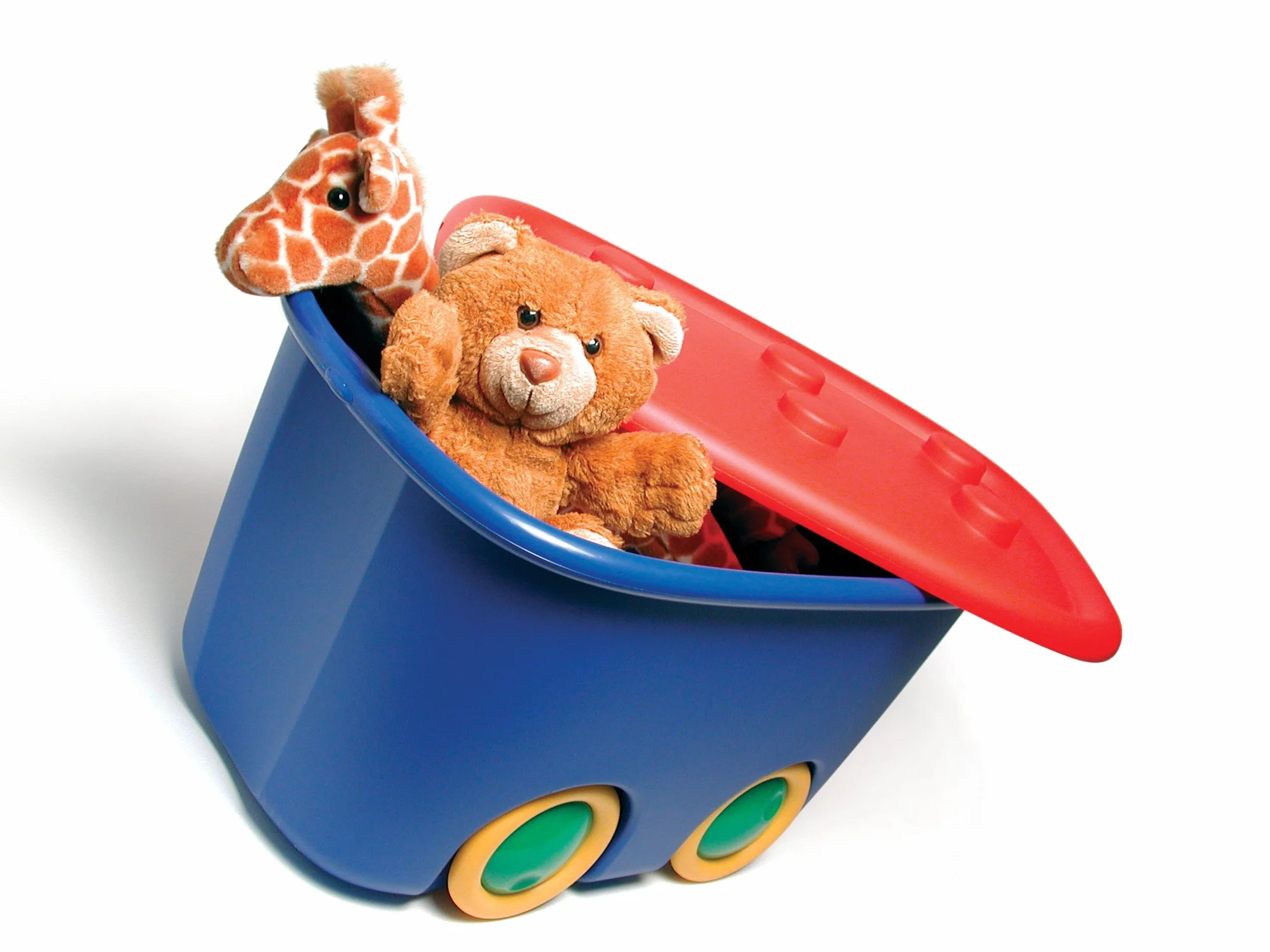 Keter Funny Box L scatola giochi per bambini 58x38,5x32H z ruotami