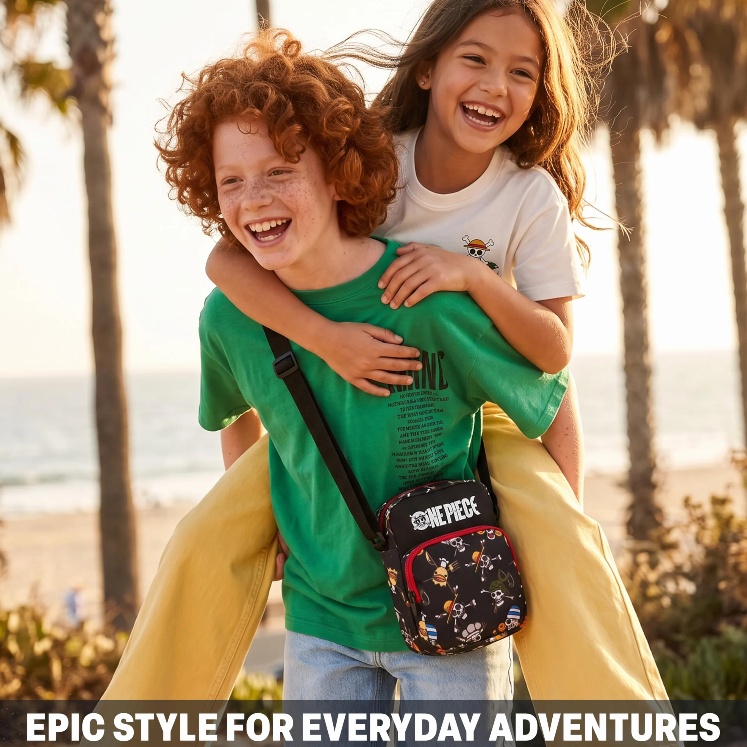 Get Trend Lego x Ninjago | One Piece | Minecraft Borsa a Tracolla Bambino, Crossbody Bag Compatta con Cerniera, Borsa Bambini per Telefono