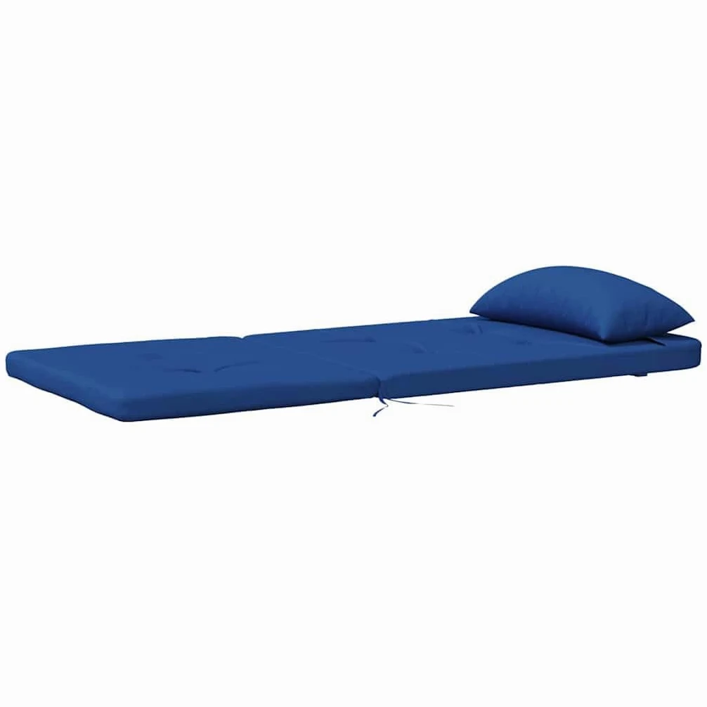 2 cuscini per sedia, in tinta unita, blu, 58 x 77 x 4,5 cm, in tessuto Oxford con elastico antiscivolo, lavabili, ergonomici, imbottiti, per sedie da giardino, sala da pranzo, ufficio