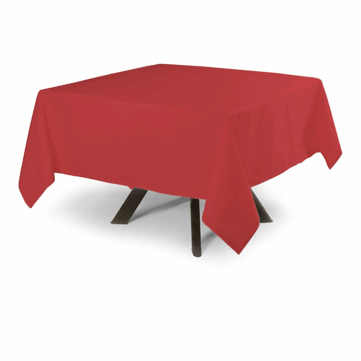 Tovaglia Quadrata Antimacchia da Tavola in Poliestere 100% Effetto Raso Mano Morbida – Copri Tavolo Cucina Impermeabile ed Elegante – Made in Italy - Effetto Lino - 260x260 Rosso 220