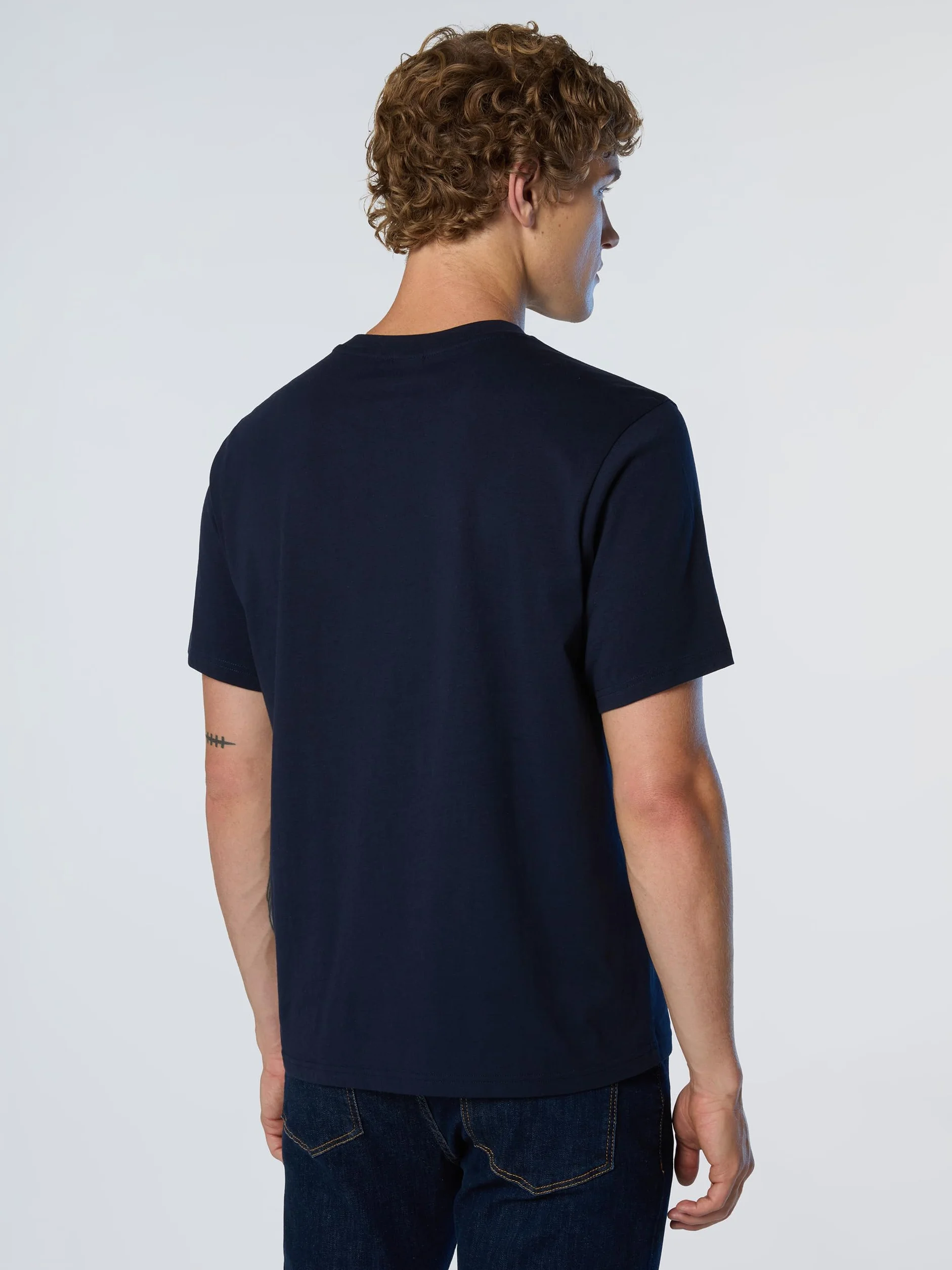 NORTH SAILS T-Shirt Uomo in Jersey di Cotone Organico con Patch Logo