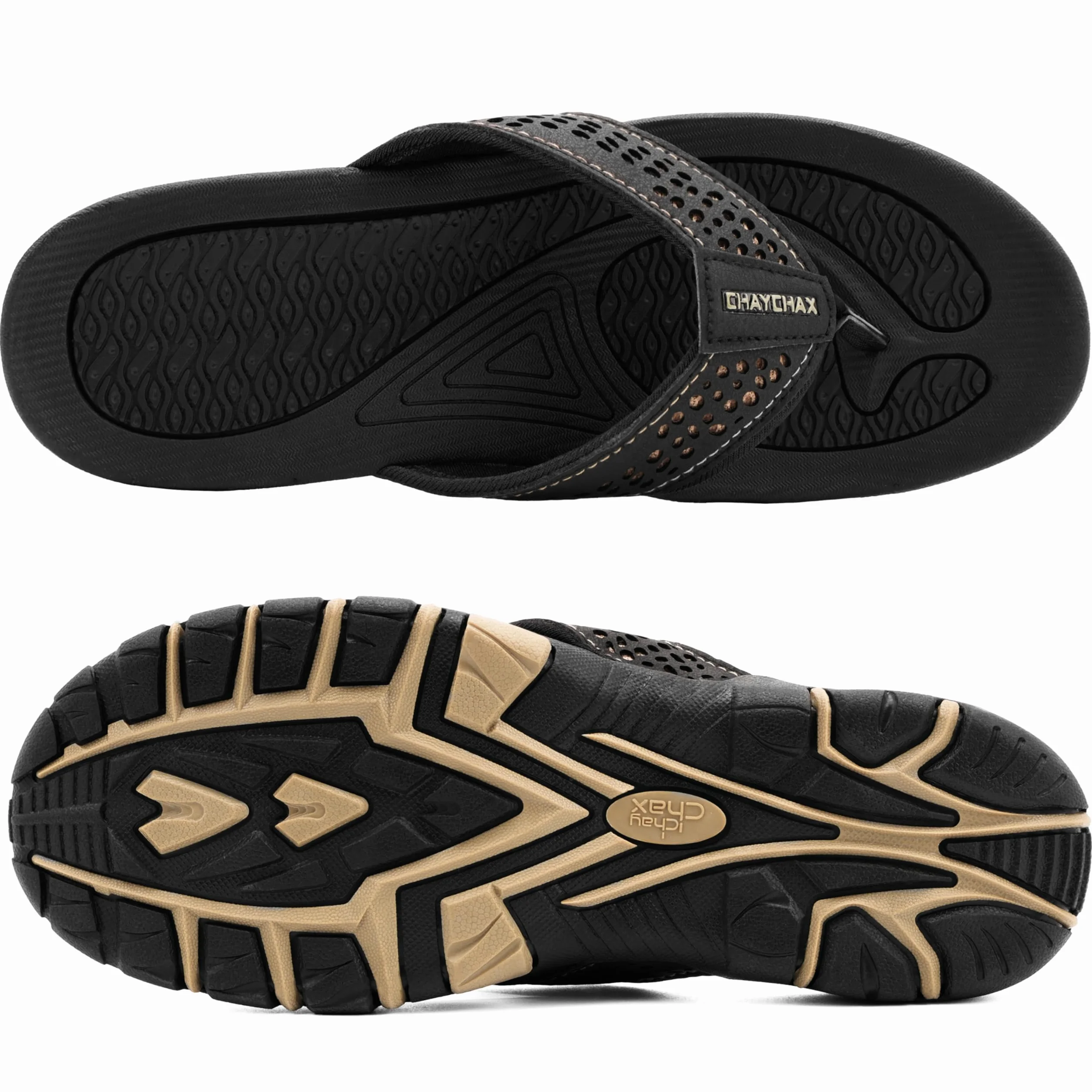 ChayChax Infradito Uomo Scarpe da Spiaggia e Piscina Antiscivolo Sandali Sportivi Pantofole Ciabatte da Mare Gomma Suola per Sostegno dell'Arco