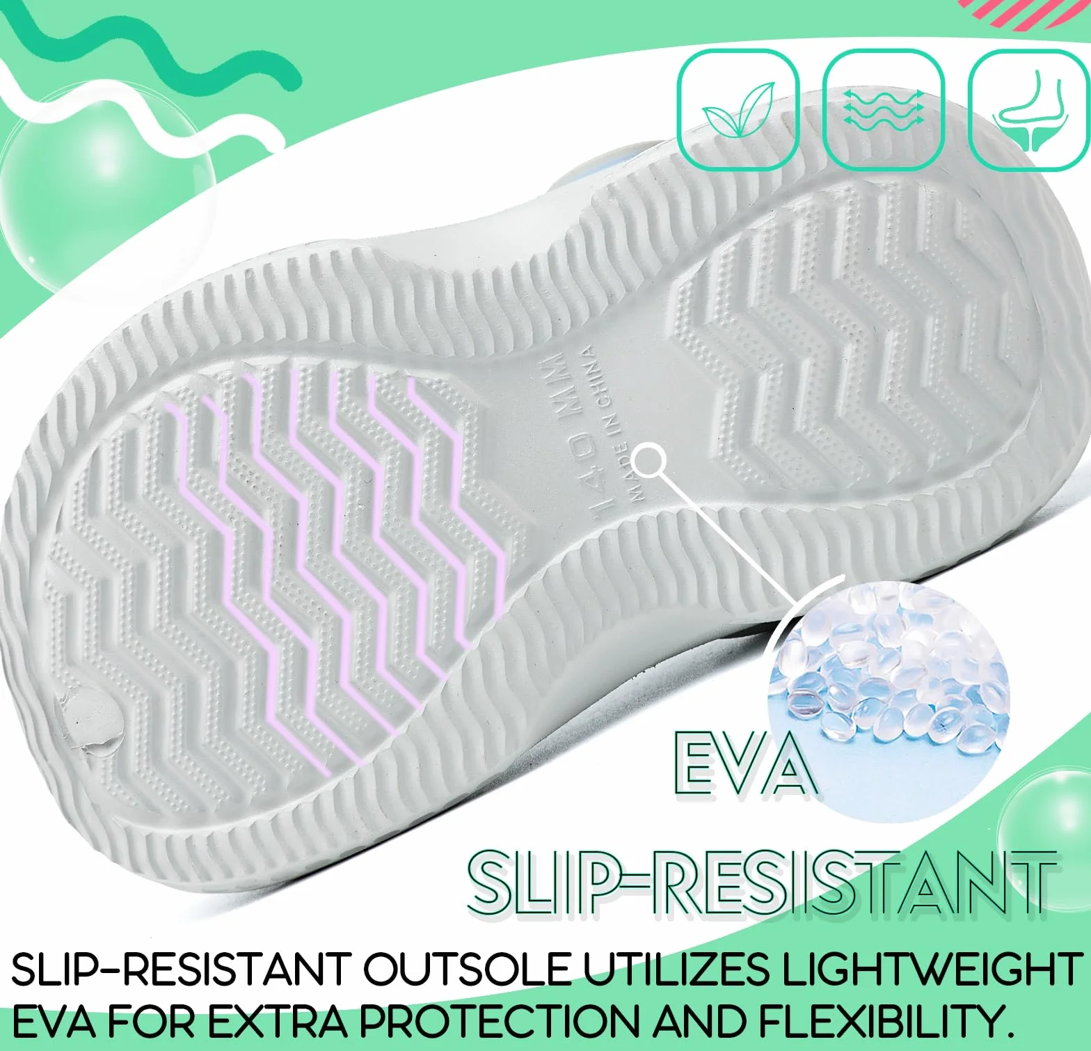 Zoccoli e Sabot Unisex-Bambini e Ragazzi Ciabatte Piscina Antiscivolo per Ragazze 21-32 EU