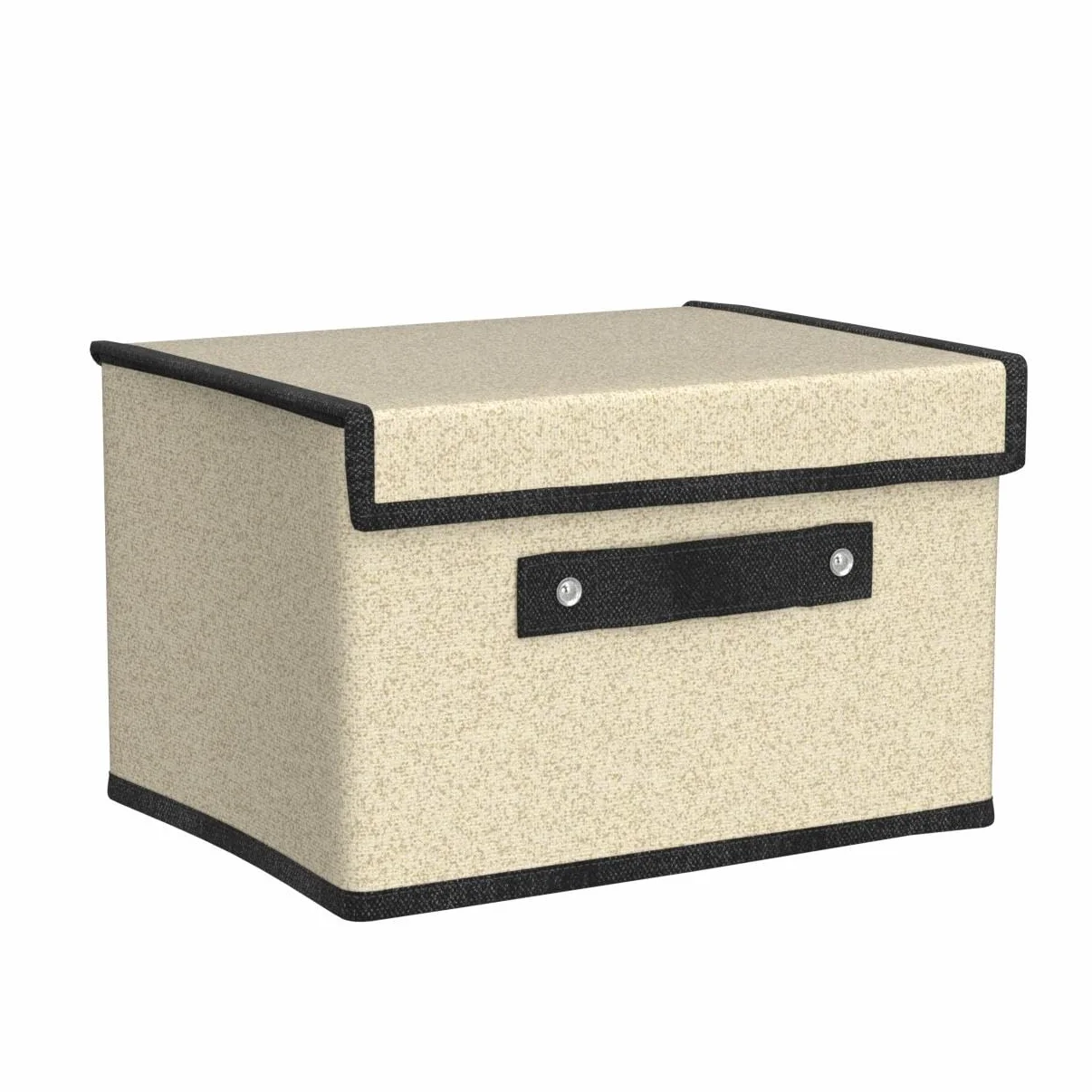 Uootach 3 Pezzi Scatole Portaoggetti Pieghevoli con Coperchio 25cm*19cm*16cm Bianco