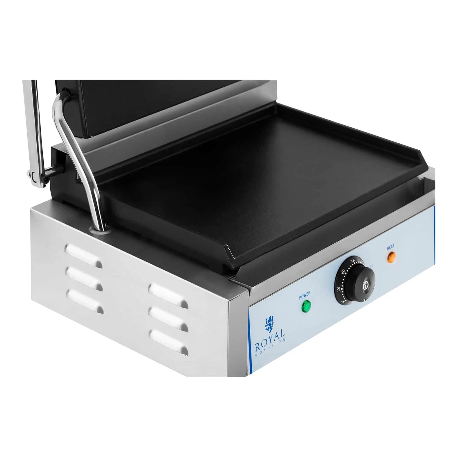 Royal Catering - Piastra Panini Liscia (2200 W) Ghisa smaltata