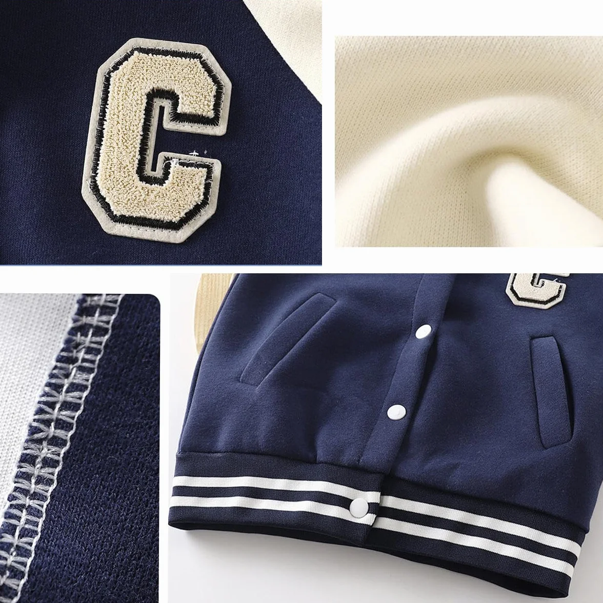 Giacca da baseball per bambini, da 1 a 9 anni, per la primavera, l'autunno, per le mezze stagioni, da bambina, taglia 74/80/86/98/104/116/122/134/146