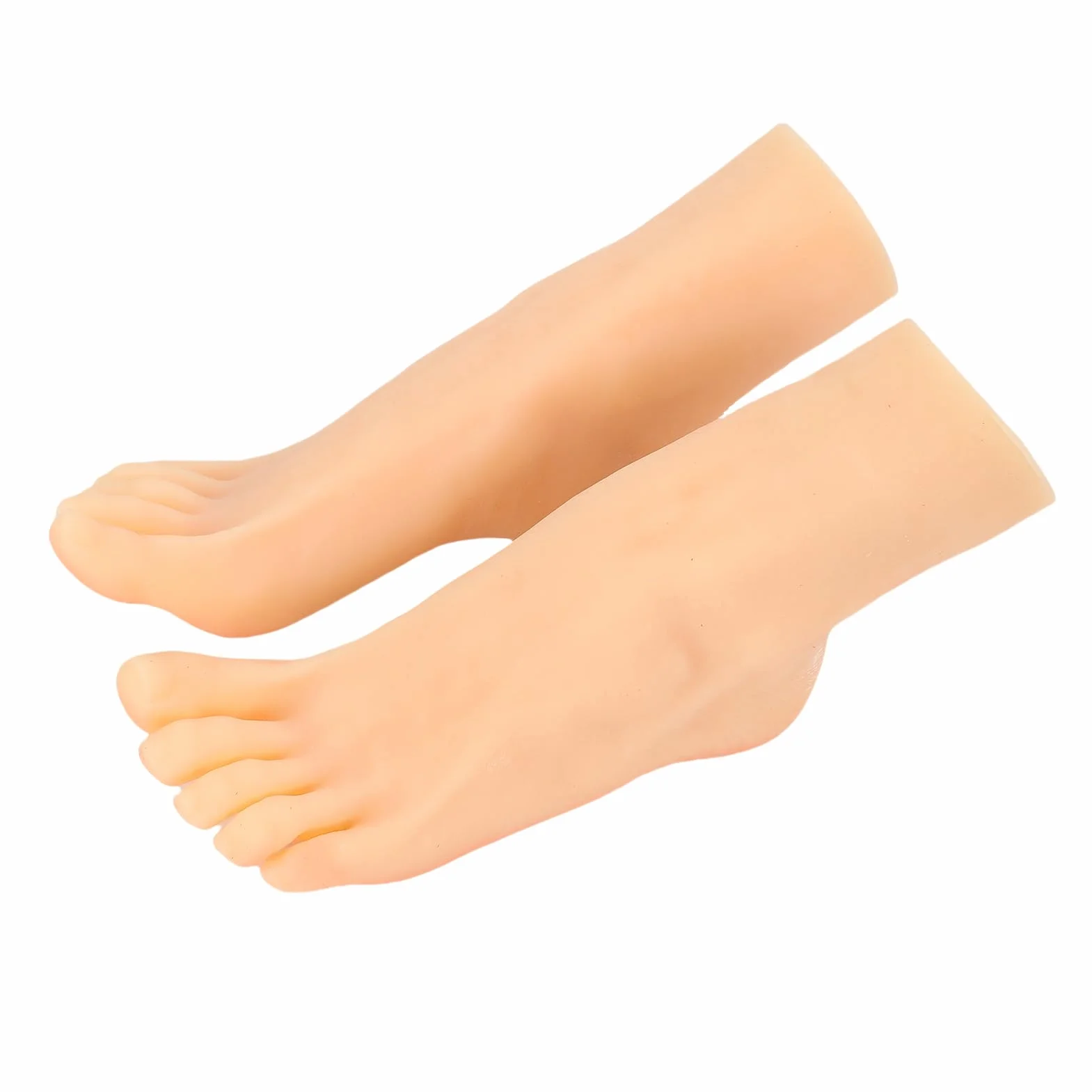 Piedini in Silicone Realistici con Osso Incorporato, Piede Finto Manichino Femminile Grandezza Naturale