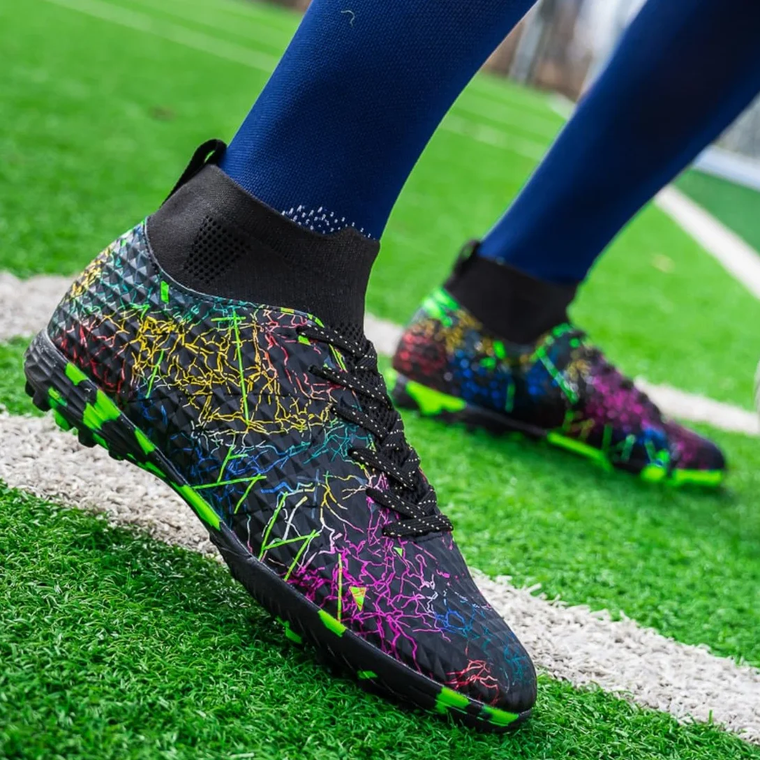 Scarpe da Calcio Uomo Tomaia Alta Traspiranti per Esterni Professionali