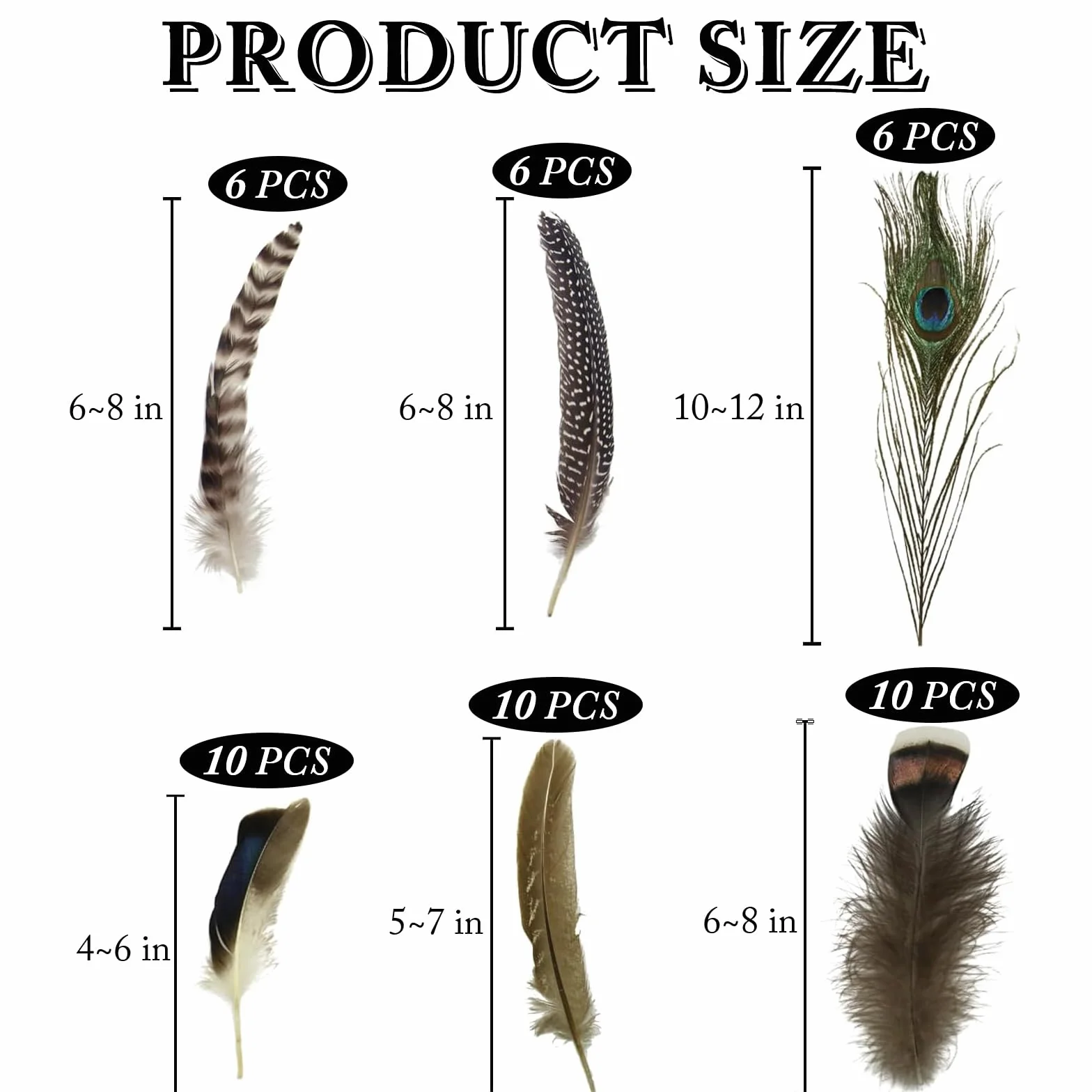 Piume Decorative Naturali 48 Pezzi per Pavone Matrimoni Uova Pasqua Gioielli Fai da Te Cappelli