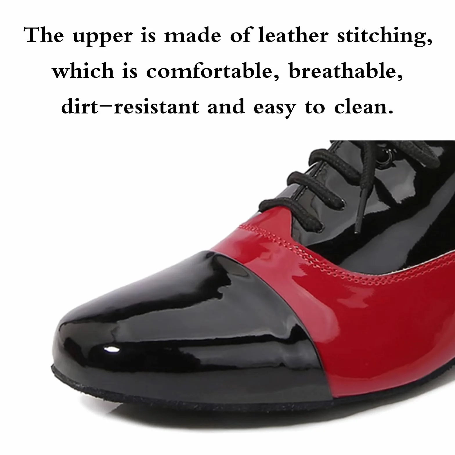 Scarpe da Ballo Uomo Latino Americano Tacco Basso Traspirante Allacciate