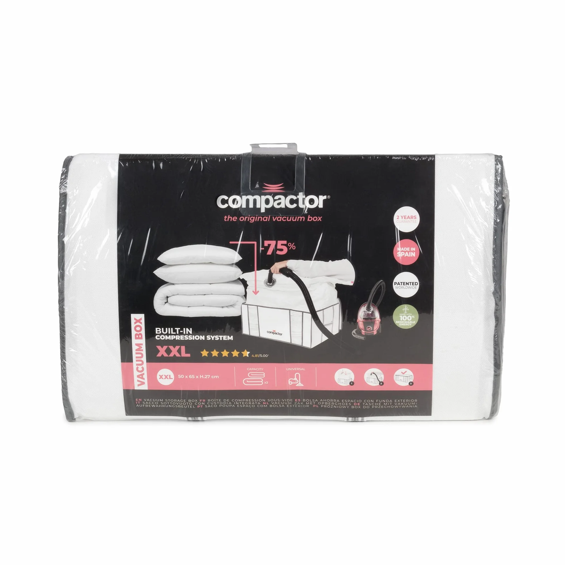 Compactor LIFE 3D Semi-Rigido XXL Scatola Sottovuoto Bianco