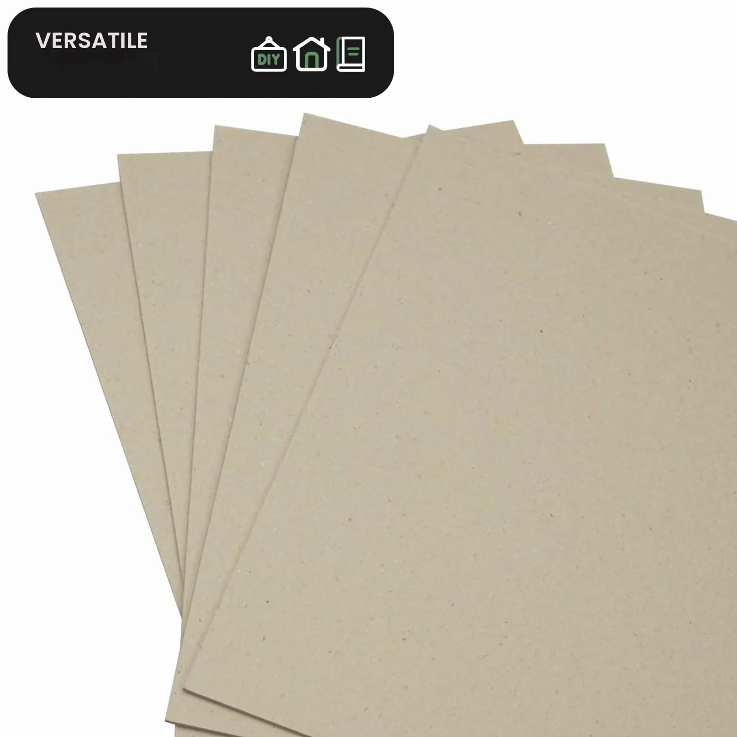 Netuno 20x Cartone Grigio A4 21x29,7 cm 615g 1 mm Cartoncino Rigido Ecologico per Rilegatura Modellismo