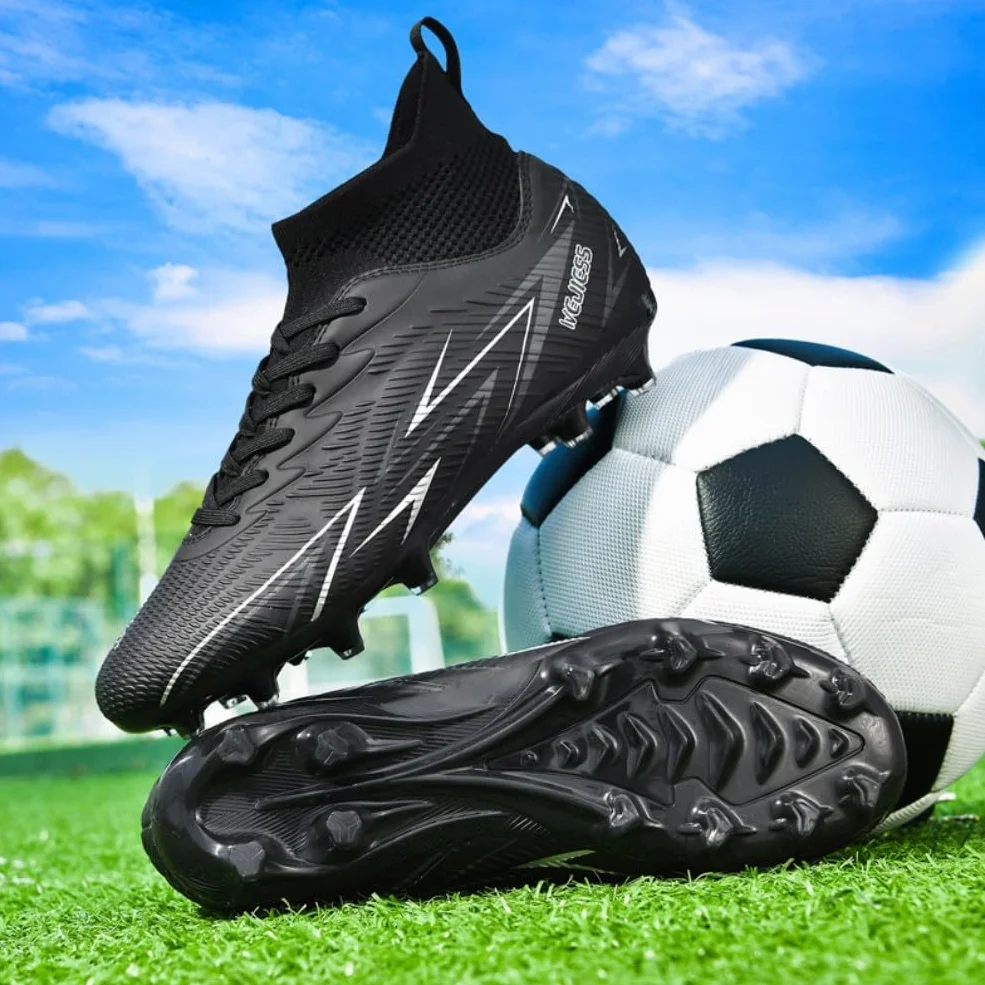 Scarpe da Calcio Uomo High Top Tacchetti Training Calcetto