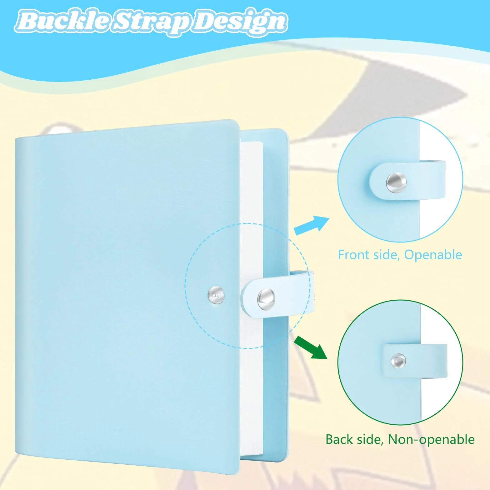 Album fotografico tascabile 360 per la fotocamera istantanea Fujifilm Instax Mini 12 11 9 8+ 8 99 40 EVO, per le stampanti istantanee Polaroid Snap/PIC-300/Z2300/ SocialMatic e Zip (Blu)