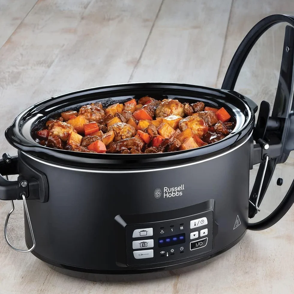 Russell Hobbs Sous Vide Slow Cooker 6,5 L, Cottura a Bassa Temperatura, Timer Programmabile, Display Digitale, Nero, 25630-56