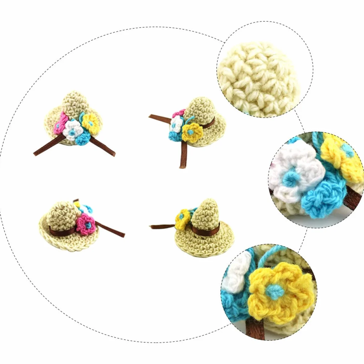 10 Pezzi Mini Cappelli in Miniatura di Natale Cappelli Artigianali in Miniatura per Bambole Ornamenti Artigianali in a