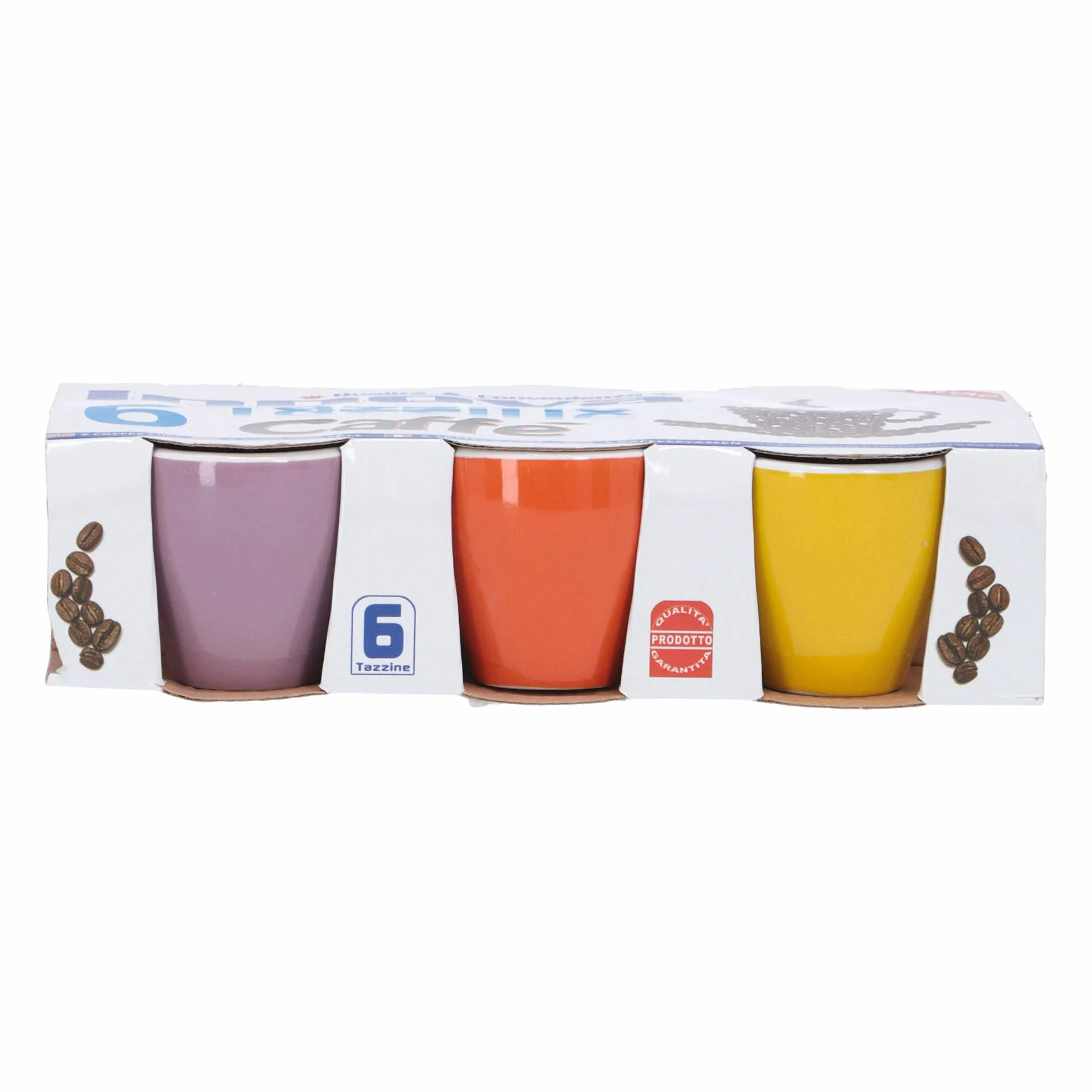 Innova Tazzine Caffè 6pz Ceramica Conica Riutilizzabile