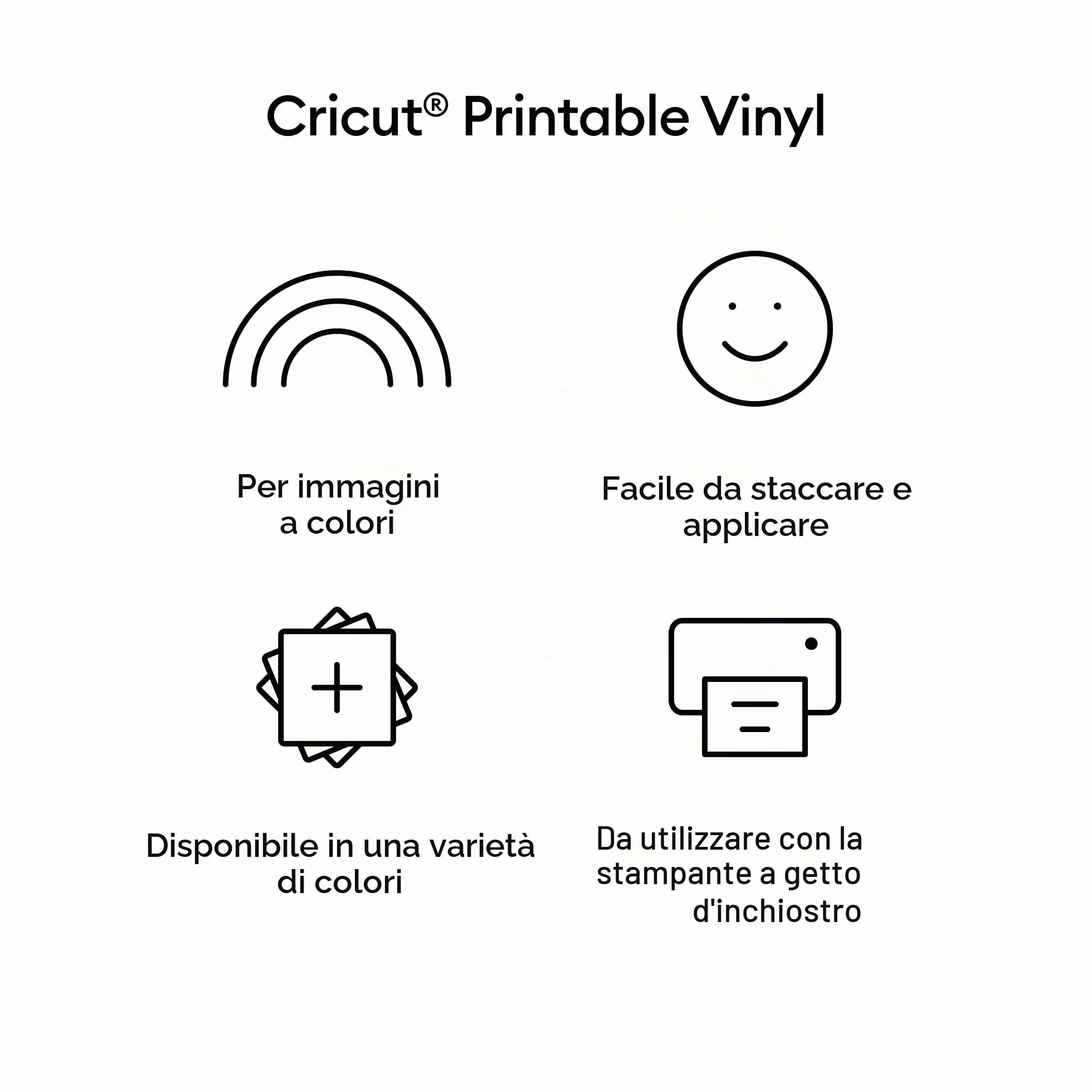 Cricut Vinile stampabile A4 12 fogli