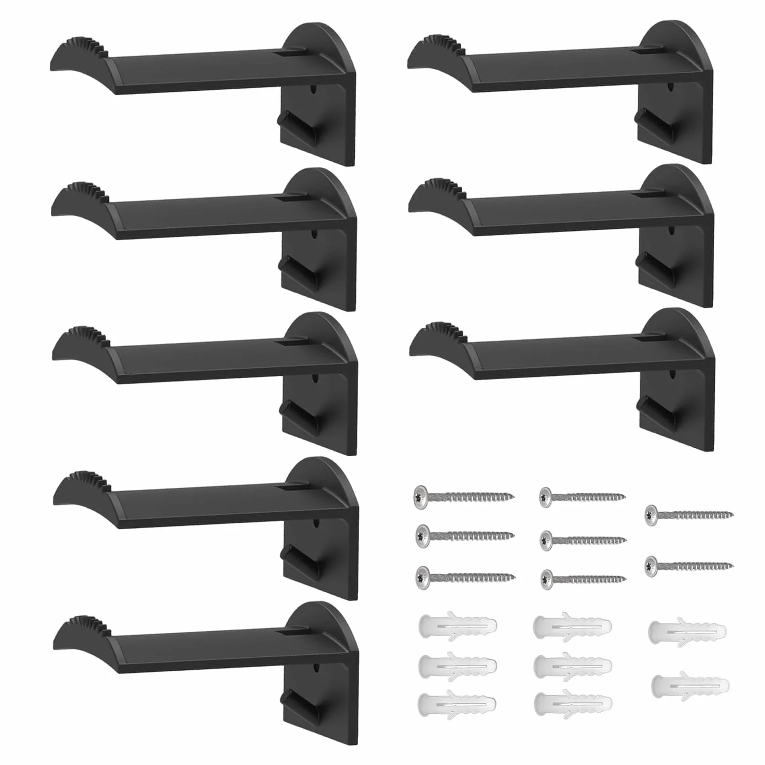 8 Pezzi Appendi Cappelli Da Cowboy Da Parete - Cappelli Curve Ganci - Gancio Per Cappello, Adatto Per Appendere VariCappelli, Sciarpe, Borse, Asciugamani, Cuffie (Nero)