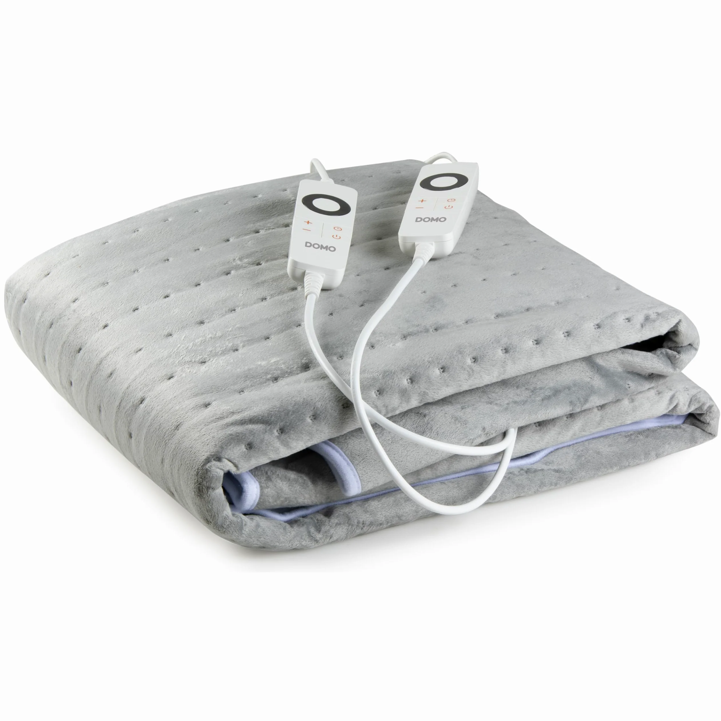 Scaldaletto elettrico DOMO per 2 persone - 6 livelli di calore - Favorisce il relax - Pile di flanella - 160x140 cm - Grigio