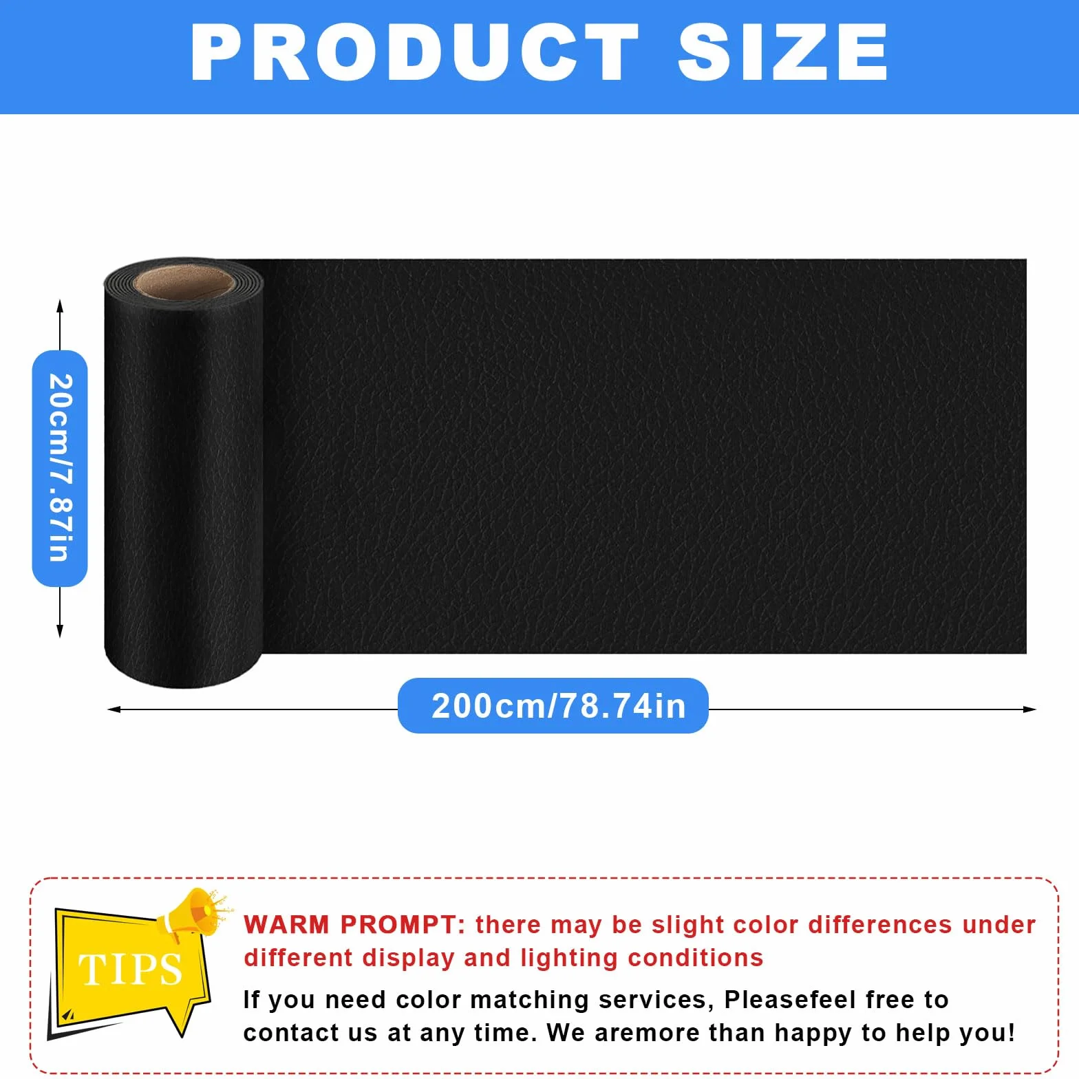 Kit Riparazione Pelle Adesiva 20 x 200 cm Similpelle Finta Pelle per Divani Auto Nero