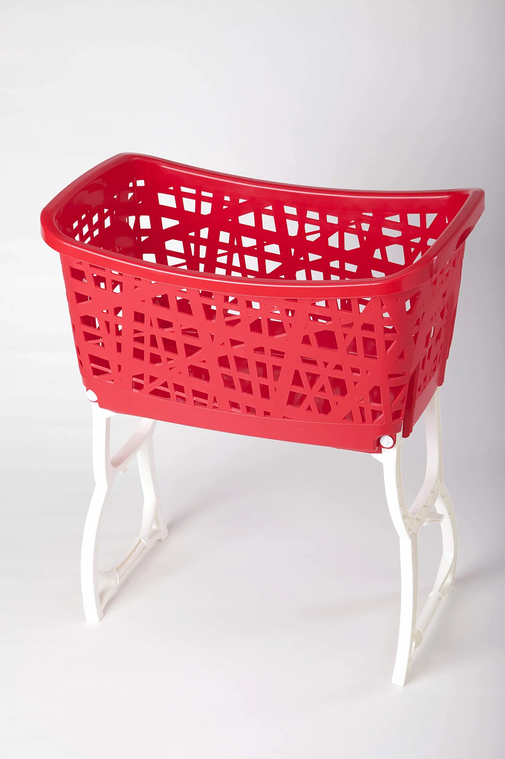 Cesta per bucato, Gambe reclinabili, Stand up, in Resina, Blu, 60,5x39,5x43 /65h cm, 44 lt