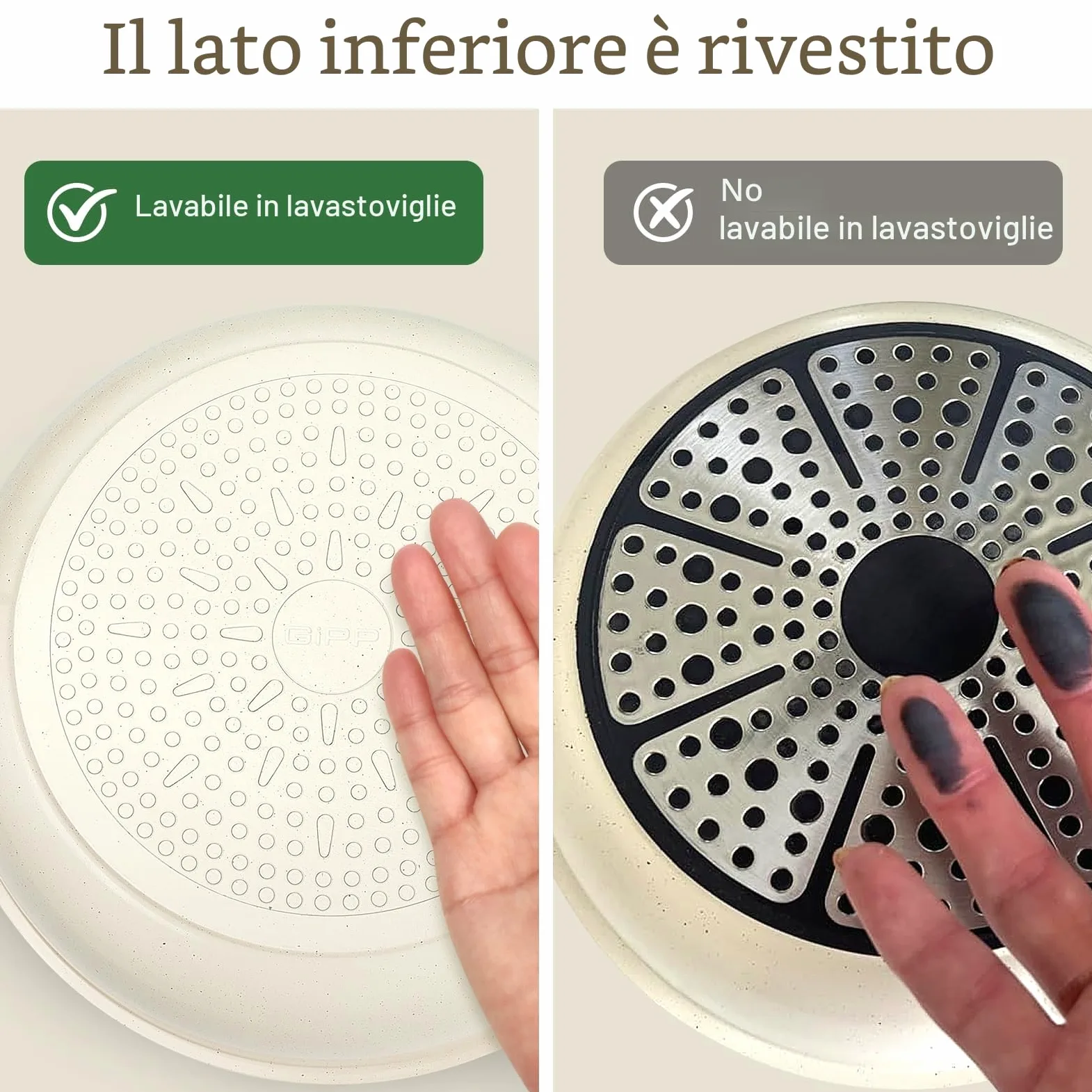 Set Di Padelle Antiaderenti GiPP Da 15 Pezzi Più per Camper, Bianco | Manico Staccabile, Compatibili Con L'Induzione, Padelle Per Friggere E Salse In Vetro, Adatto ai Fornelli a Induzione