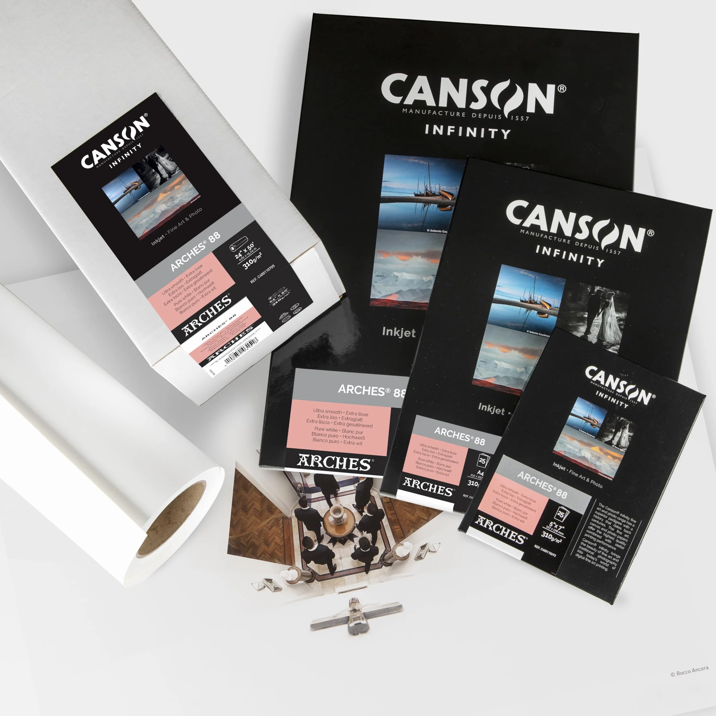 Canson Infinity Arches 88 100% Satinato 310 g Scatola A3 25H Bianco Naturale