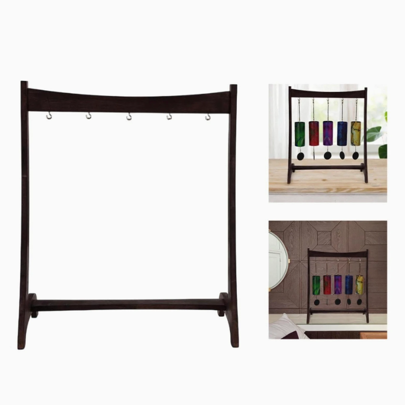 Supporto per Carillon da Tavolo con Base in Legno Resistente Appendi Decorazioni Floreali Porta Penna Calligrafica Portapiante Ornamentale Adatto per