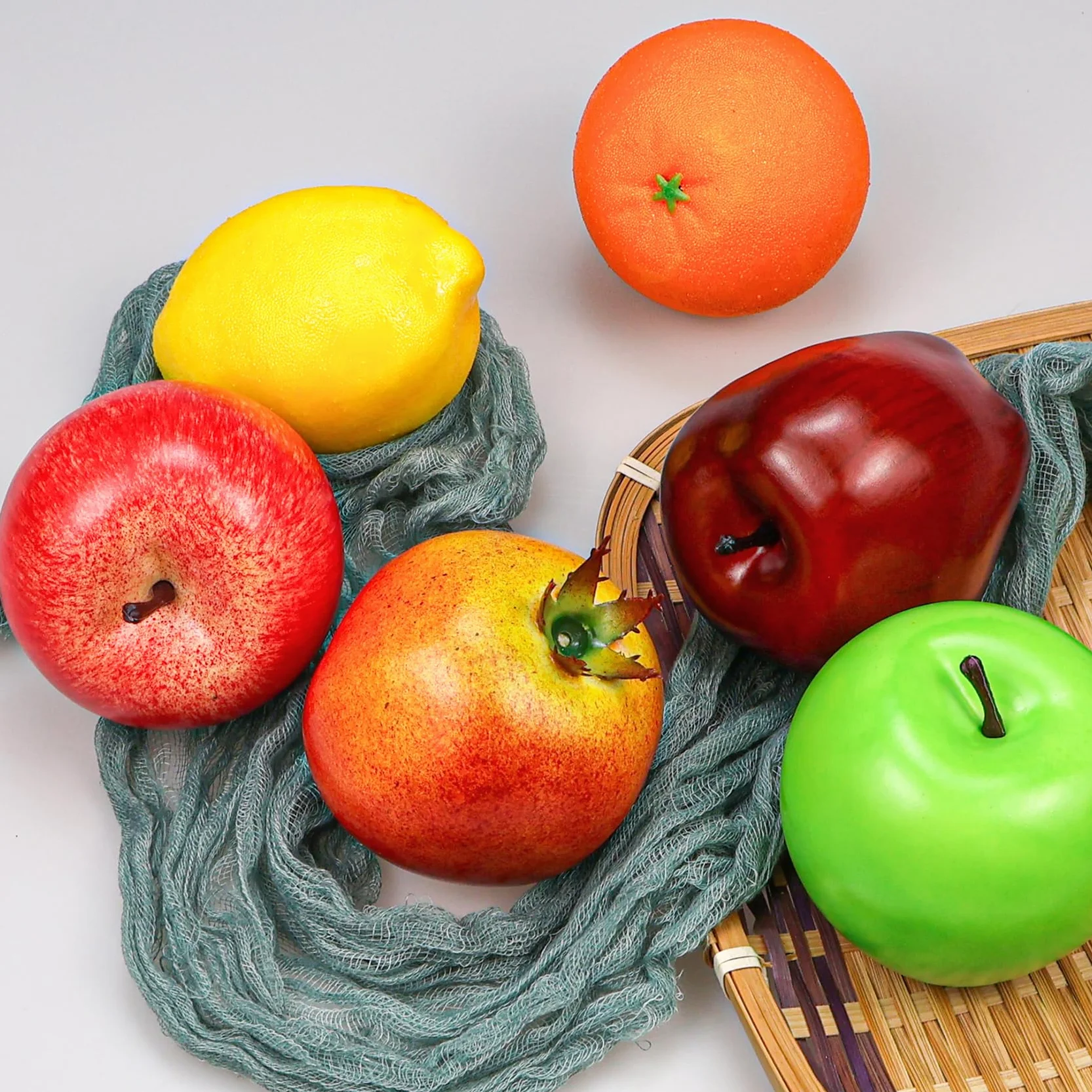 Frutti Finti Decorazione Frutta Artificiale Cucina Ciotola Realistica 6 Pezzi Set
