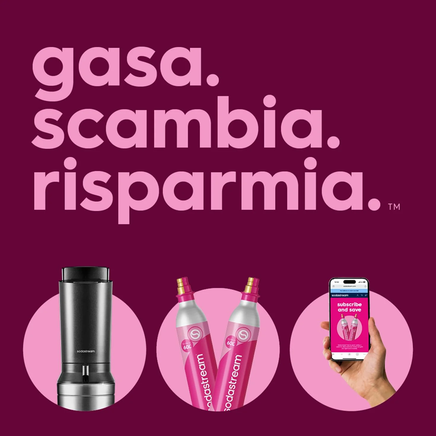 SodaStream Crystal Gasatore d’acqua CO₂ Quick Connect 60 L 2 bottiglie vetro 0,7 L nero