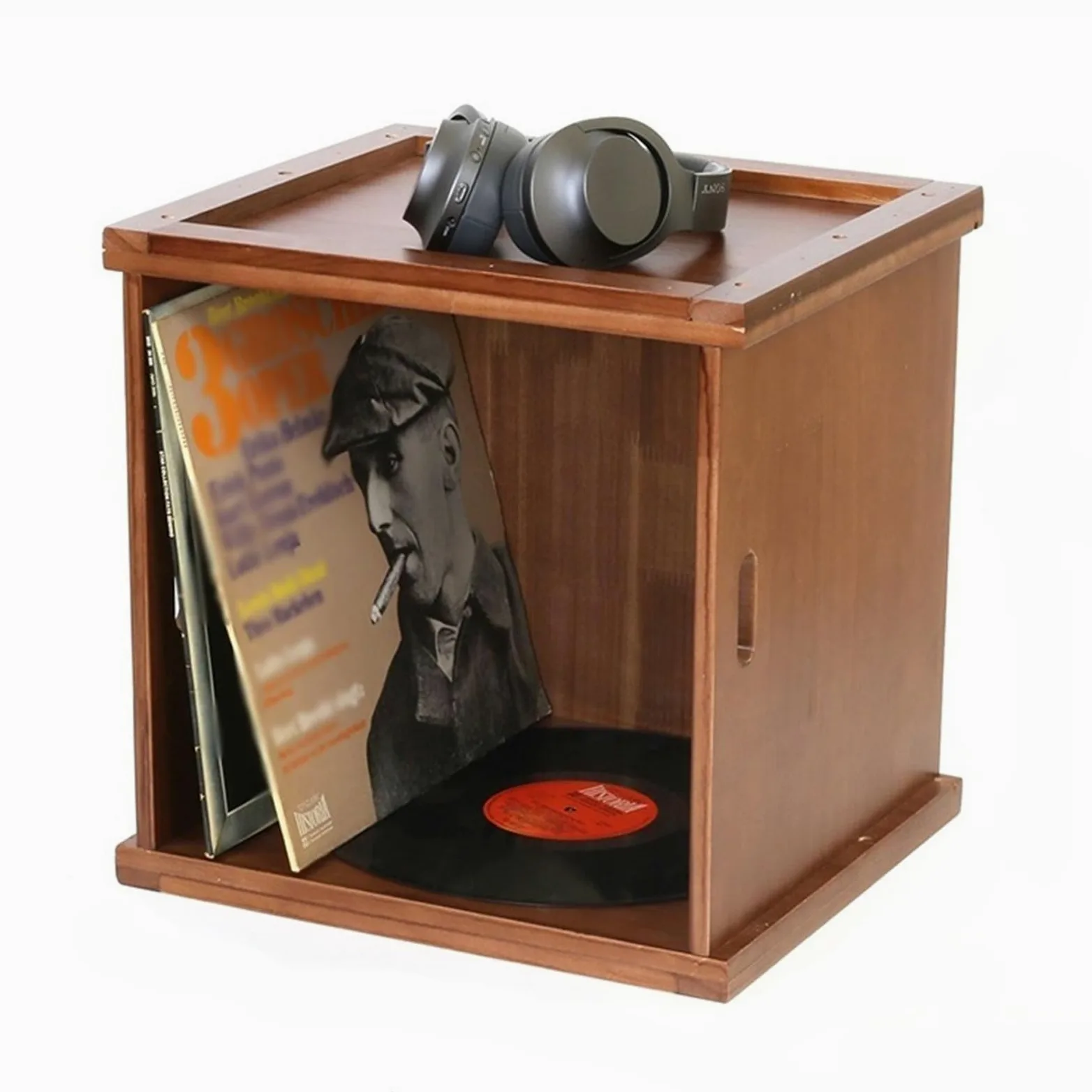 archiviazione dei record Scatola porta LP for dischi in vinile, cassa for in legno centro di intrattenimento