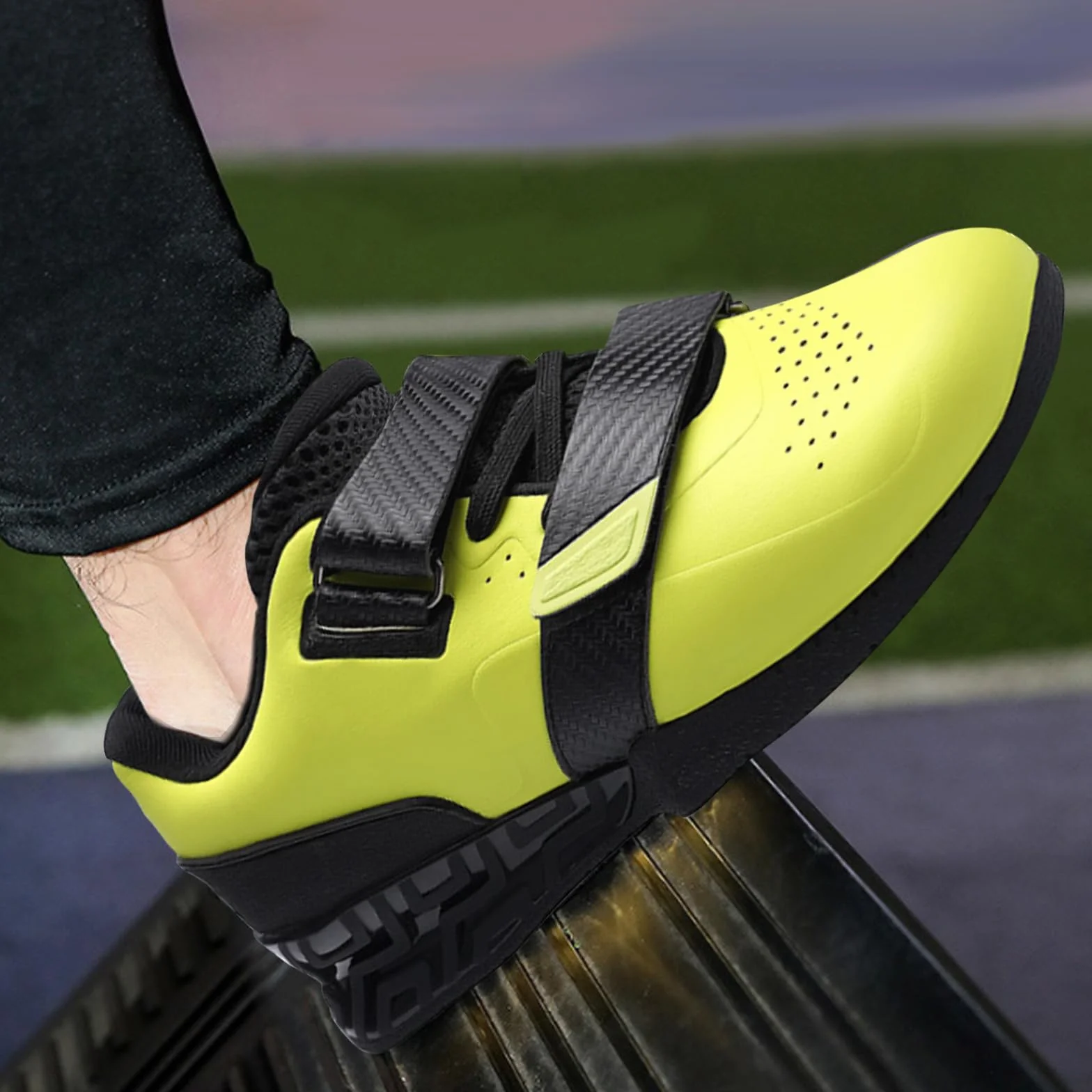 Weightlifting Shoes, Bodybuilding di Sollevamento Pesi Scarpe, Squat Stacco Scarpe, Ammortizzante, Presa Forte