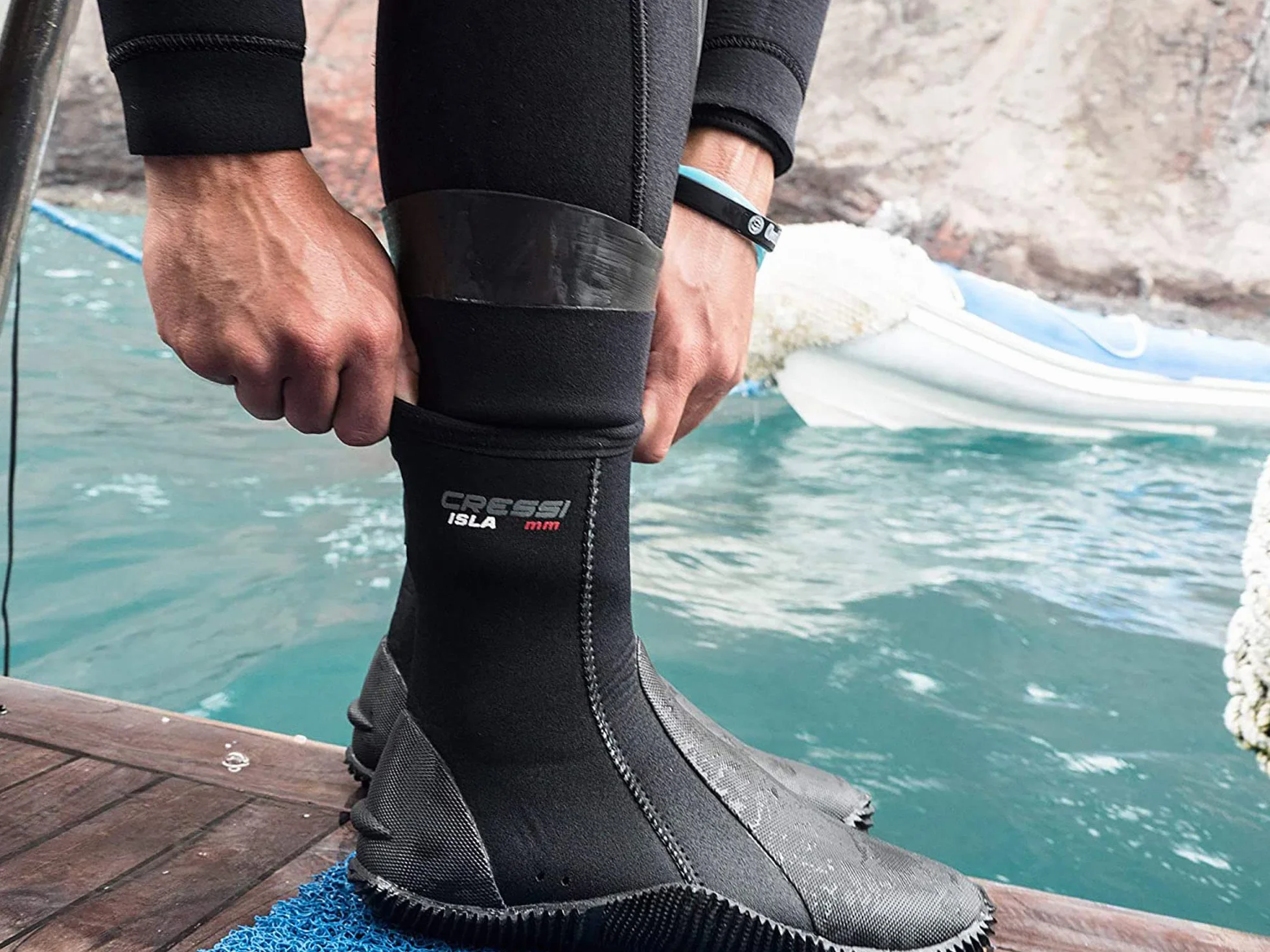 CRESSI Isla Neoprene Stivali Antiscivolo con Punta e Tallone Rinforzati, Calzature Sport Acquatici Zip