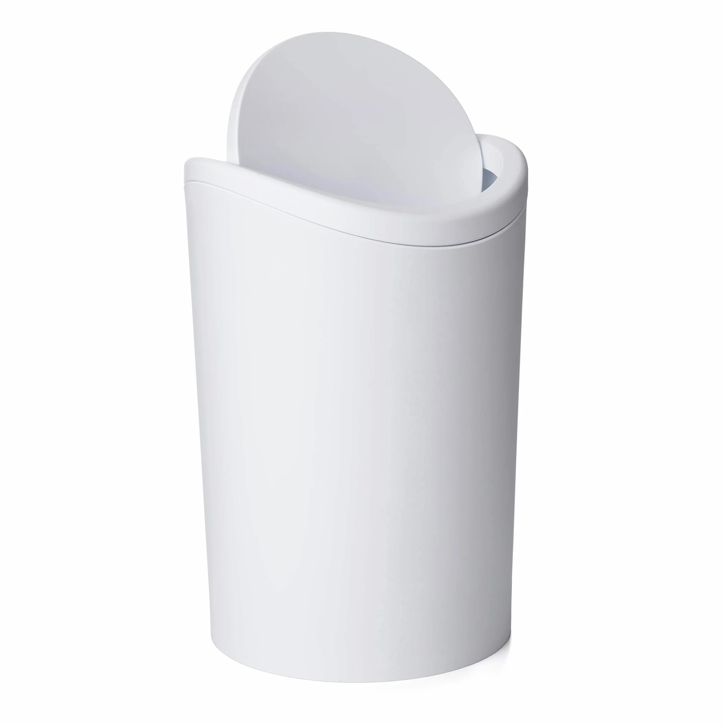 TATAY Cestino Bagno 6L con Coperchio Basculante Bianco 19x19x28 cm