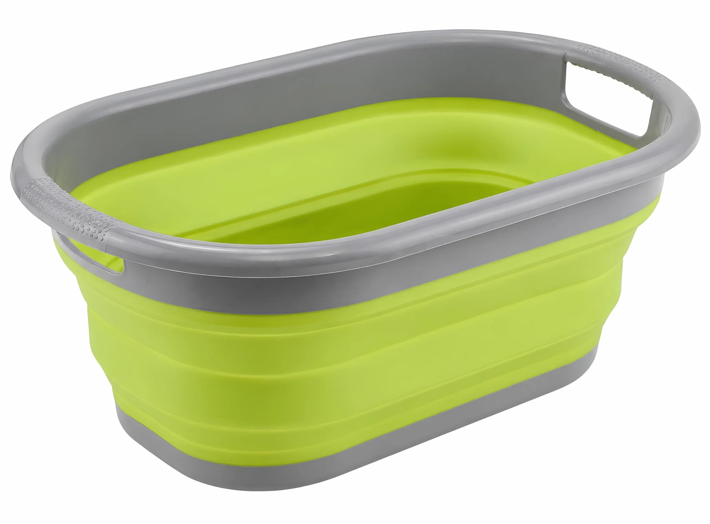 Bacinella Pieghevole Bucato Multiuso con Manici 17 Litri Bacinella Salva Spazio Cesta Pieghevole Catino Secchio Portabiancheria Plastica Silicone Bacino Cesto Verdure per Campeggio Casa Picnic Camper
