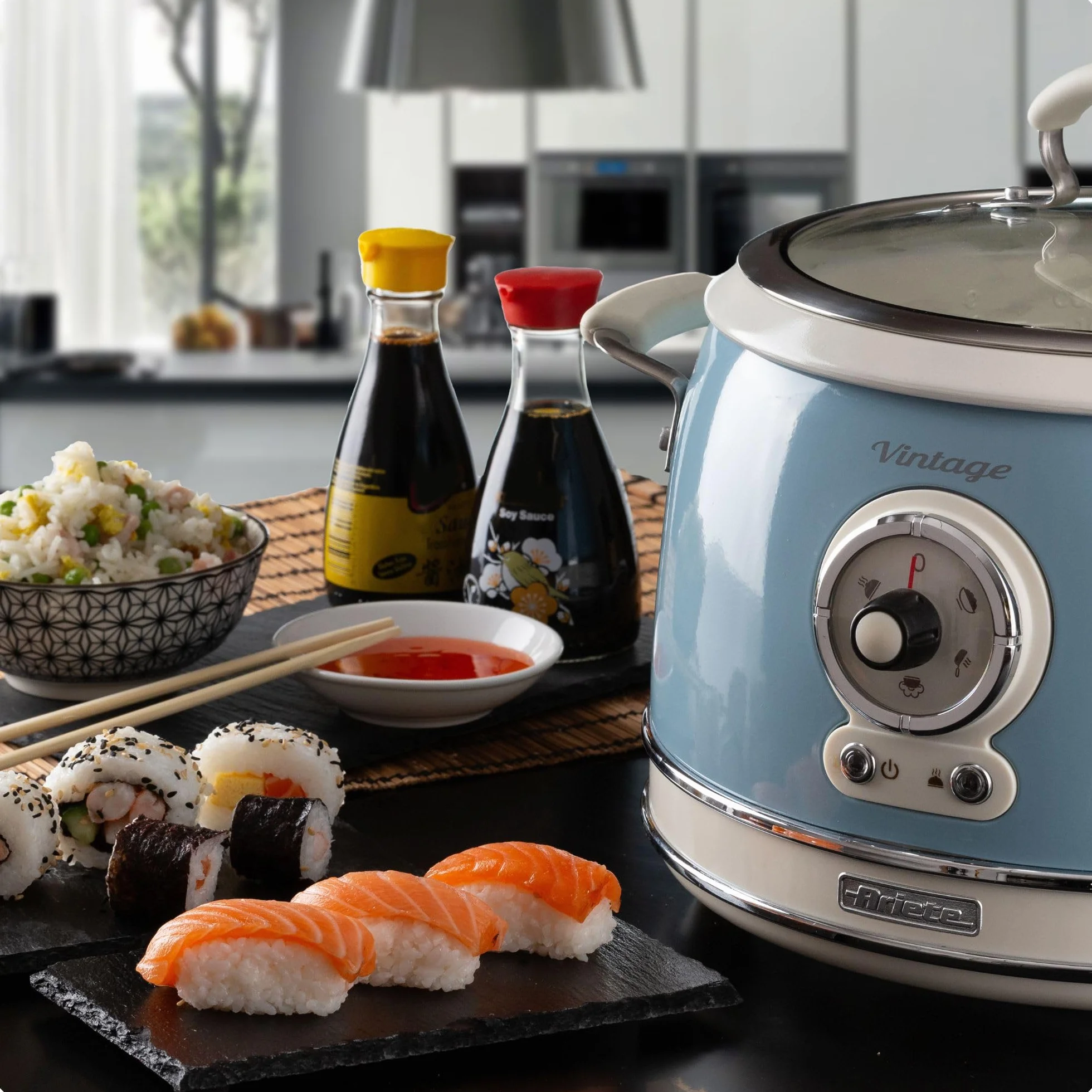 Ariete 2904 Rice Cooker Multicooker 3.5L 700W Celeste