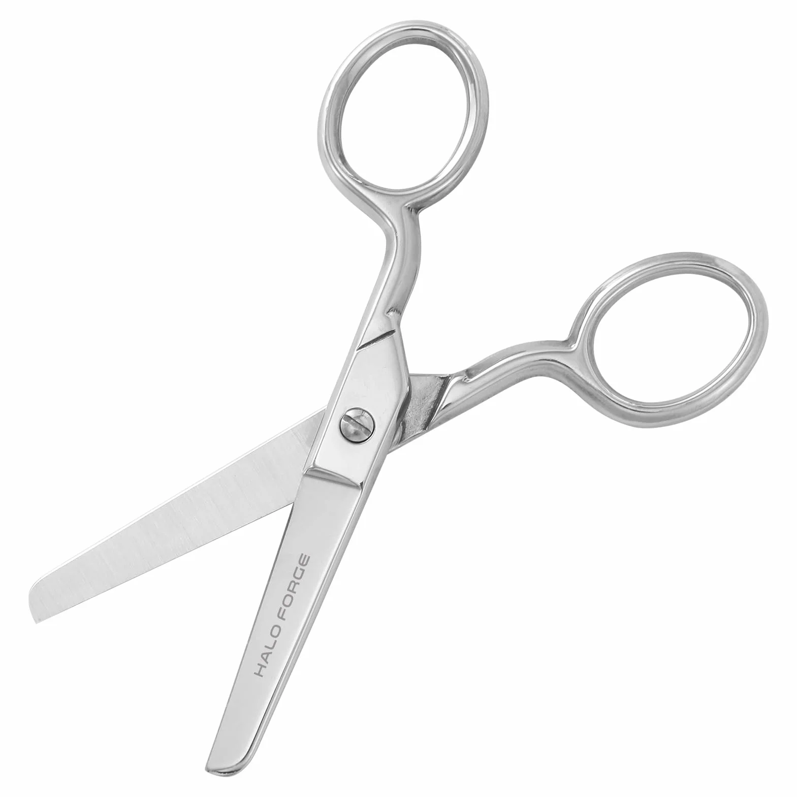HALO FORGE Forbici da Ricamo a Punta Tonda 12cm Acciaio Inossidabile Argento