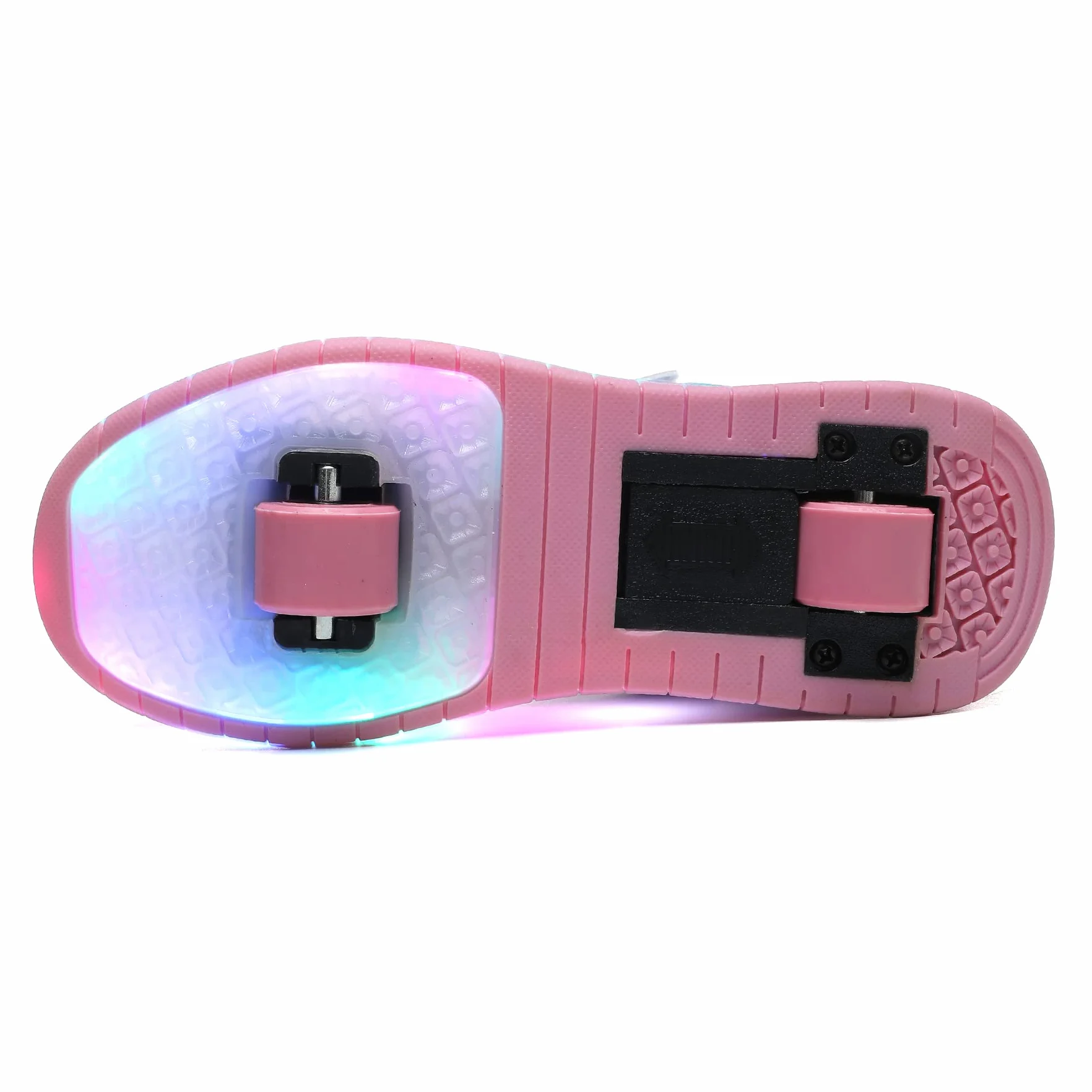 USB Ricarica LED Luci Skateboard Scarpe Sportive con Rotelle Retrattile Sneakers Outdoor Multisport Luminose Running Calzature da Ginnastica per Bambini