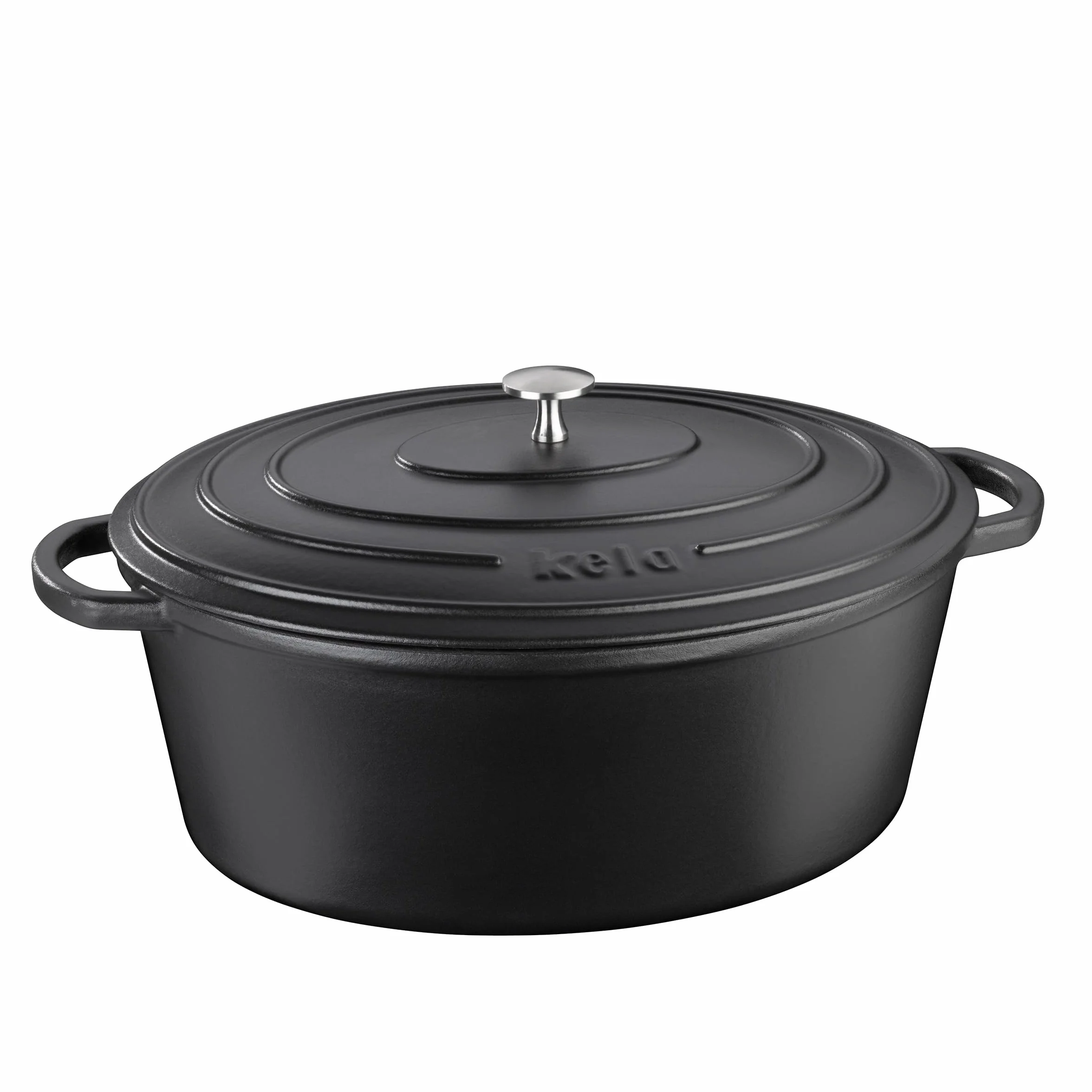 kela Torrefattore Ovale Calido Nero 6,5 Litri, 6.5 Litri, Cast Iron