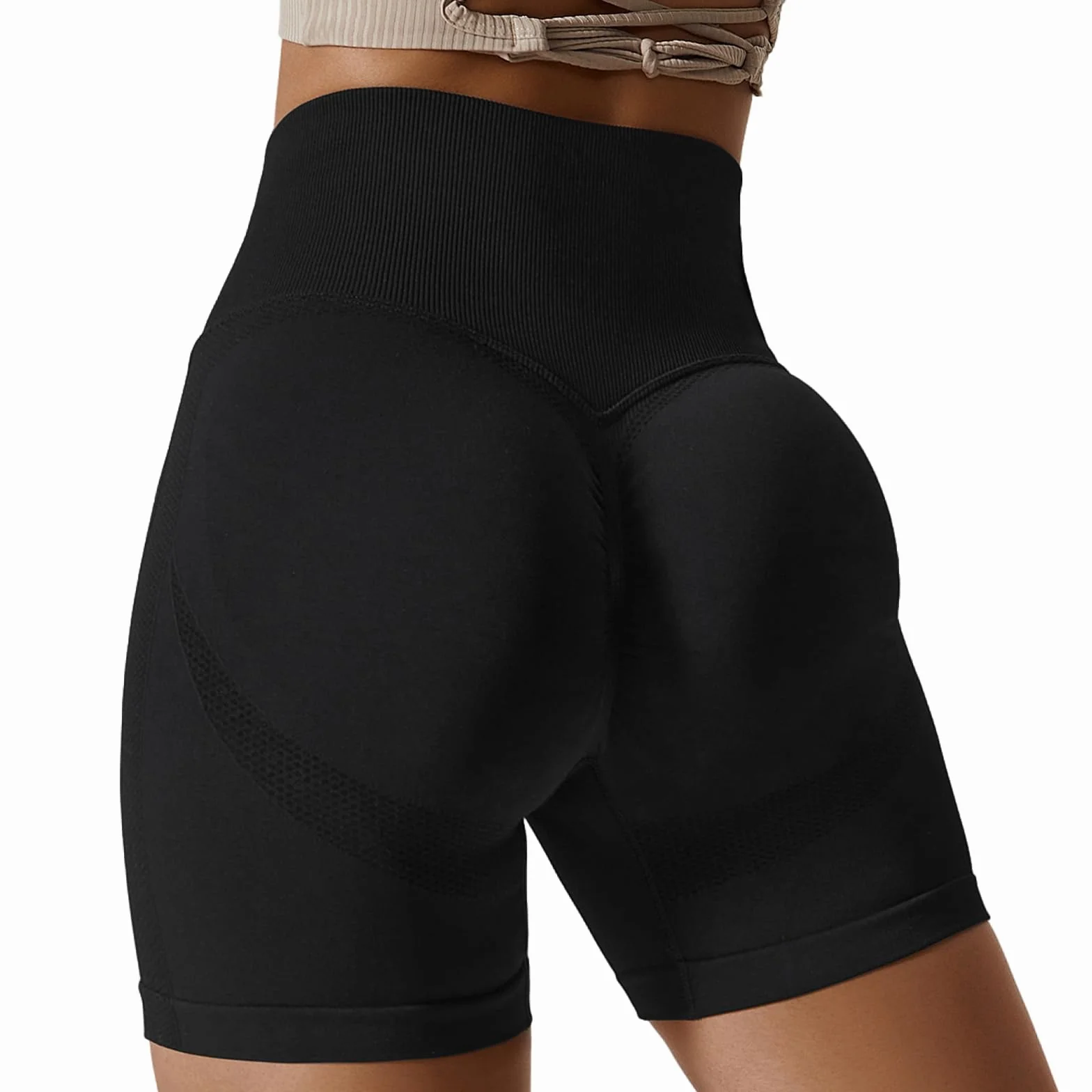 Pantaloncini Palestra Donna Push Up Booty Shorts Vita Alta Leggins Corti Collant Estivi Yoga Fitness Allenamento Jogging