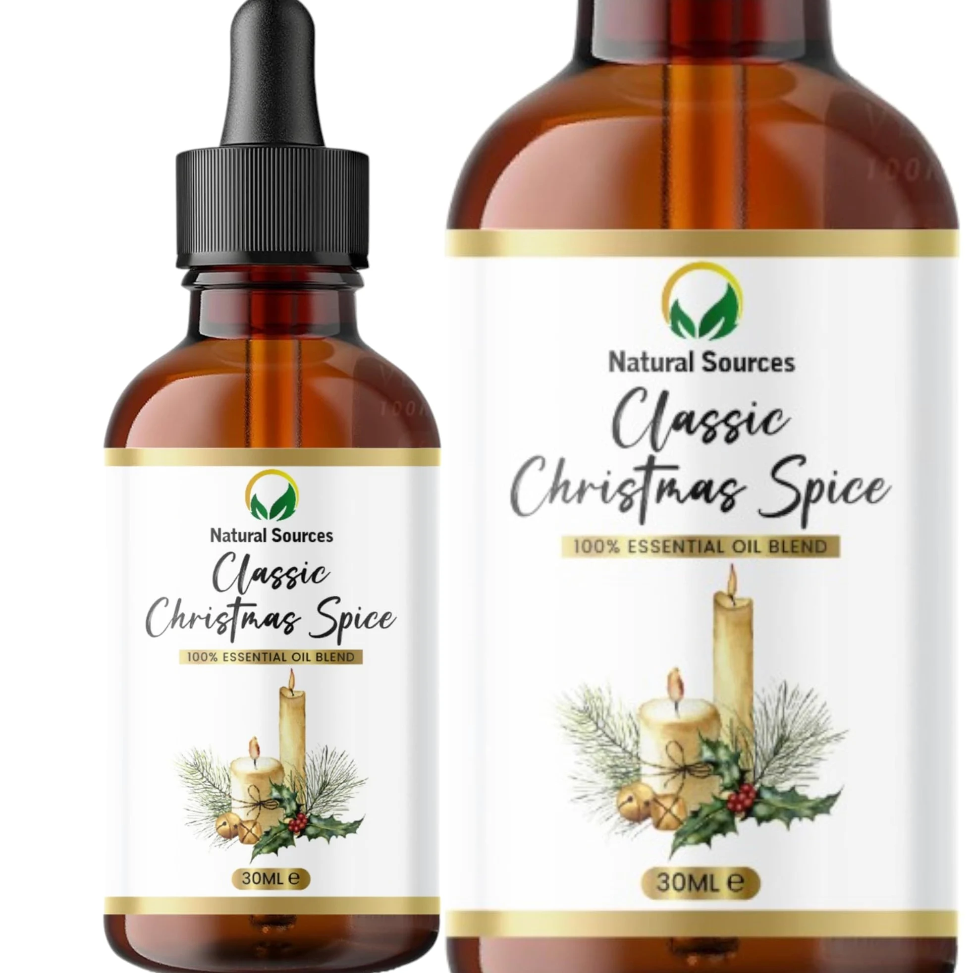 Miscela classica di oli essenziali di spezie natalizie, grande 30 ml, ideale per diffusori per la casa, sapone e candele, cera, bruciatori, bombe da bagno, oli essenziali vegani e prodotti nel Regno