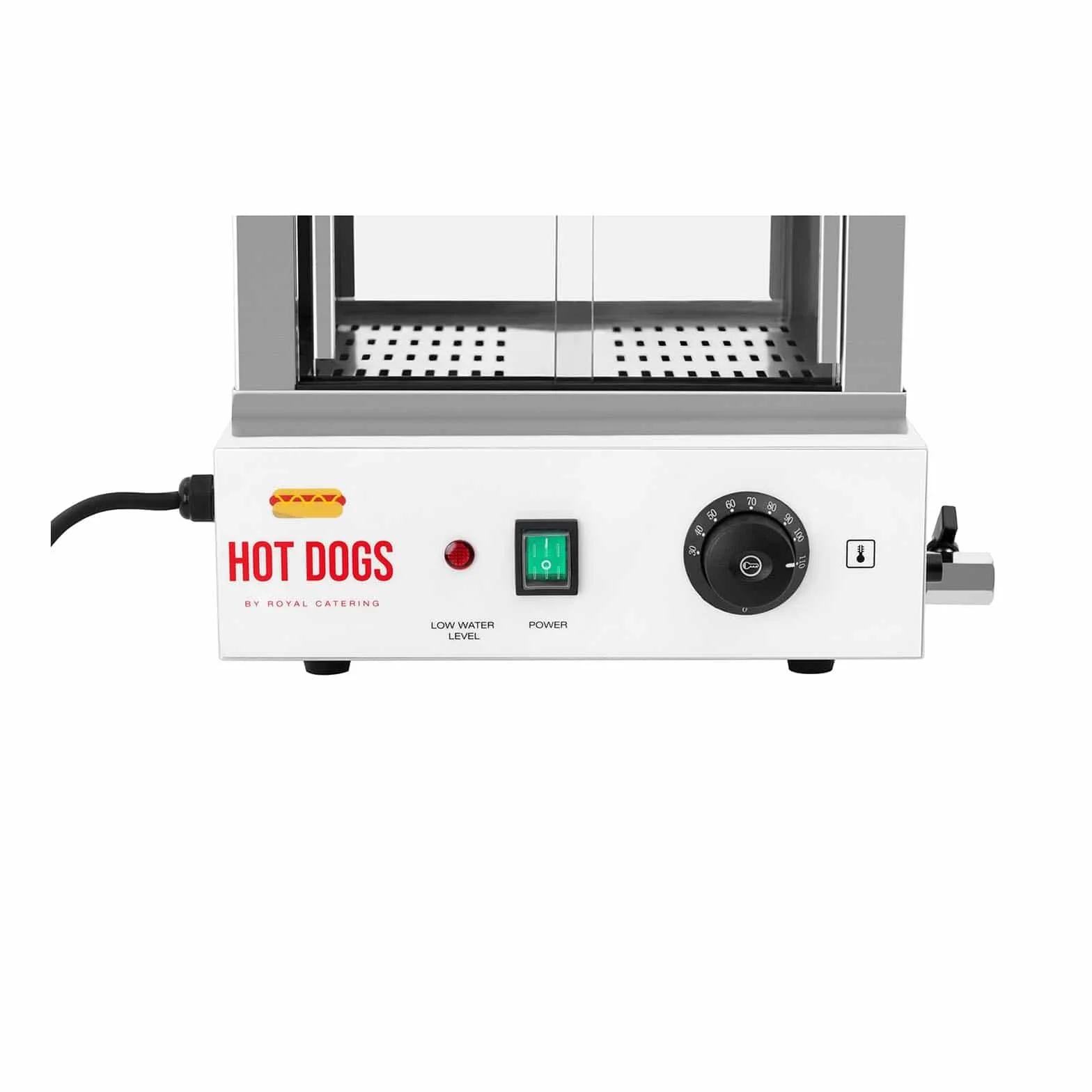 Royal Catering Macchina Per Hot Dog Cuoci Hot Dog Professionale RCHW 1000H (100 wurstel, 25 panini, 1.000 W)