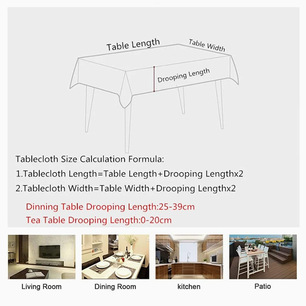 Tovaglia di lino per feste in casa, tovaglia da tavolo rettangolare per matrimonio, tovaglia da pranzo, decorazione, ZBQ8388 (2), 140, 200 cm