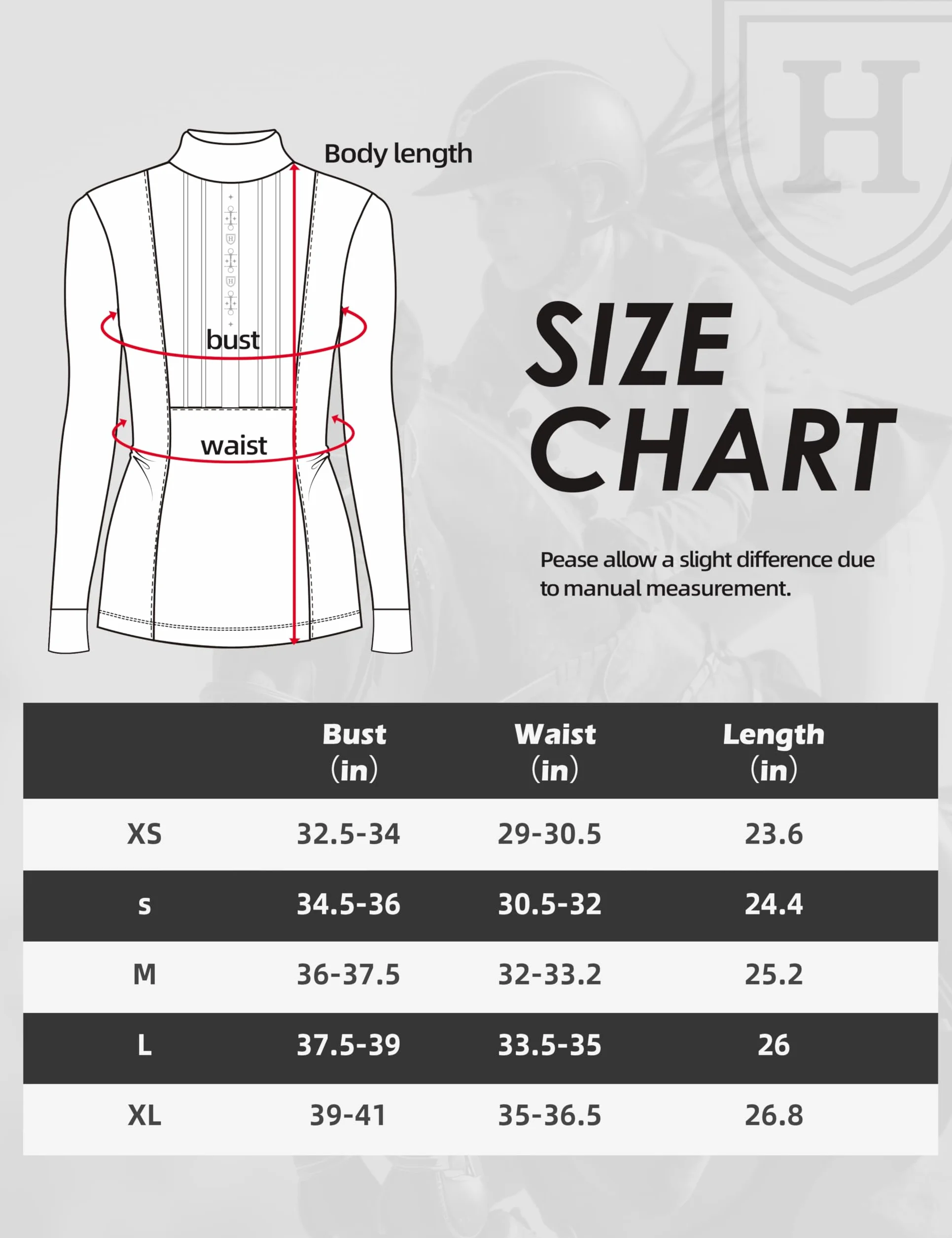 Harrison Howard Camicia da equitazione plissettata a maniche lunghe con ricamo