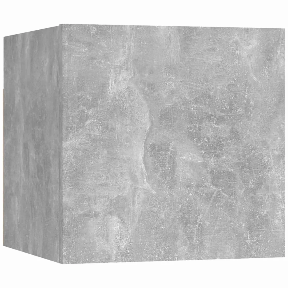 Mobile da parete per TV, grigio cemento, mobile TV sospeso in legno con design decorativo, offre ampio spazio per chiavi e blocchi appunti, facile da pulire con umido