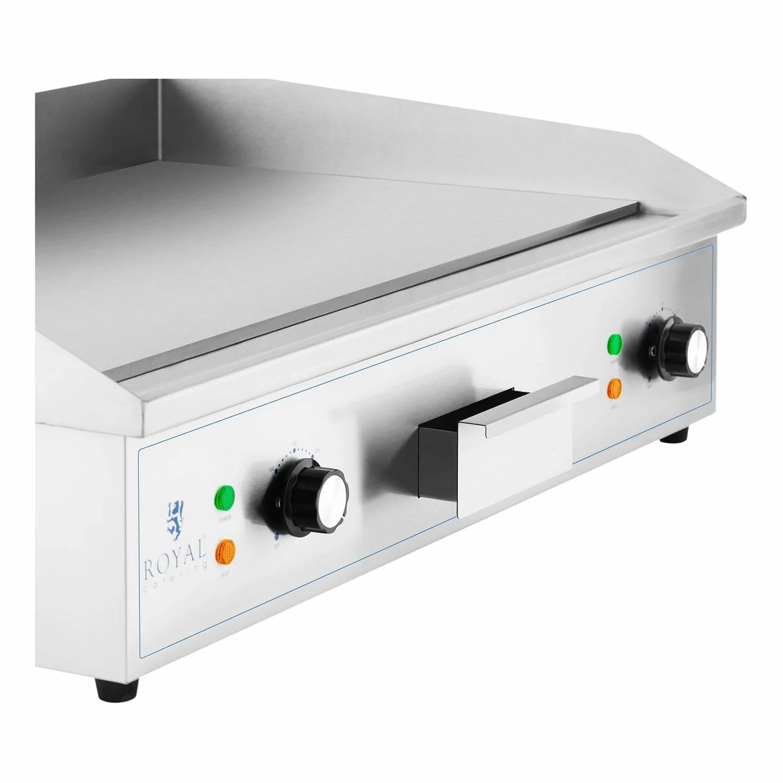 Royal Catering Piastra elettrica professionale 727 x 420 mm 2 4 400 W Da appoggiare Piastra di cottura per ristorante Commerciale per barbecue, snack bar, Esterno