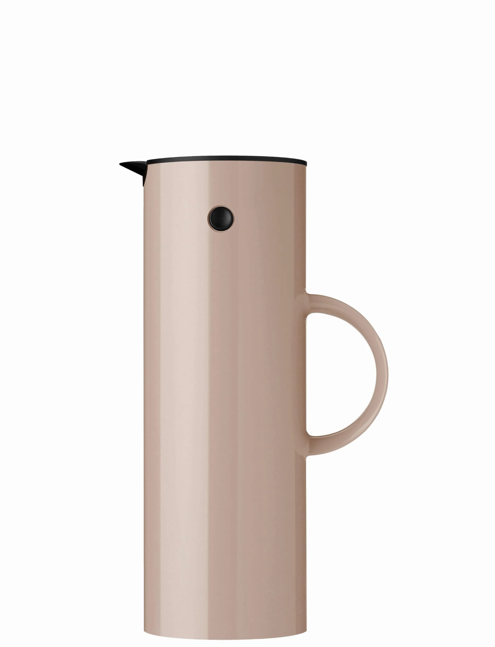 Stelton Thermos EM77 – Caraffa termica a doppia parete per bevande calde/fredde, teiera per tè e caffè con inserto in vetro, chiusura magnetica, tappo a vite, design vintage, 1 litro, Heather